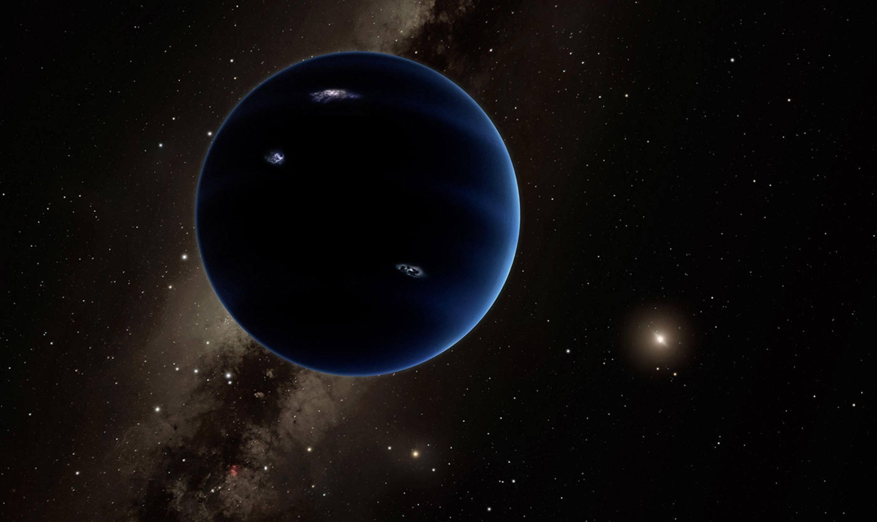 Artist's concept of a hypothetical planet orbiting far from the Sun.