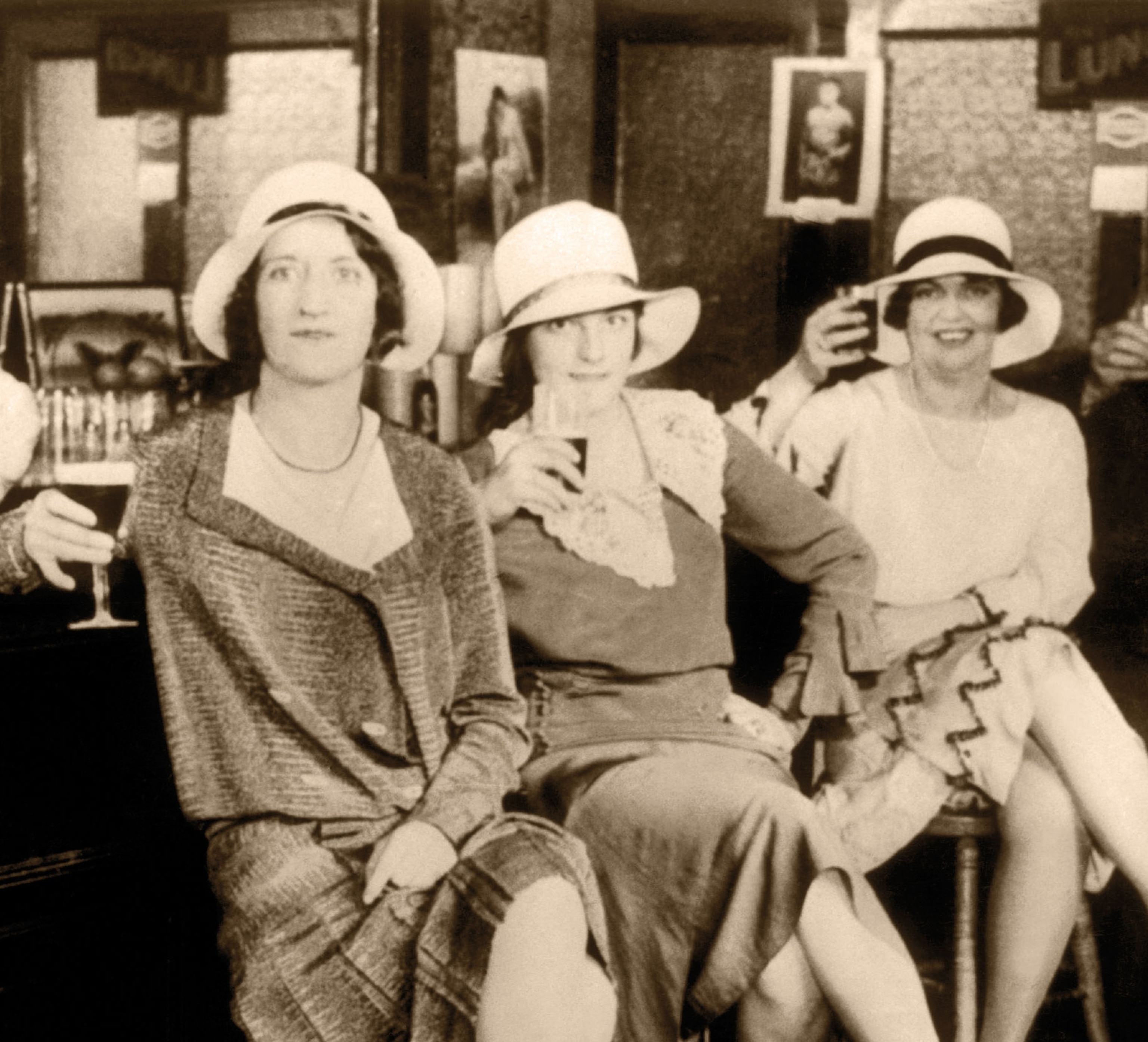 women at a bar
