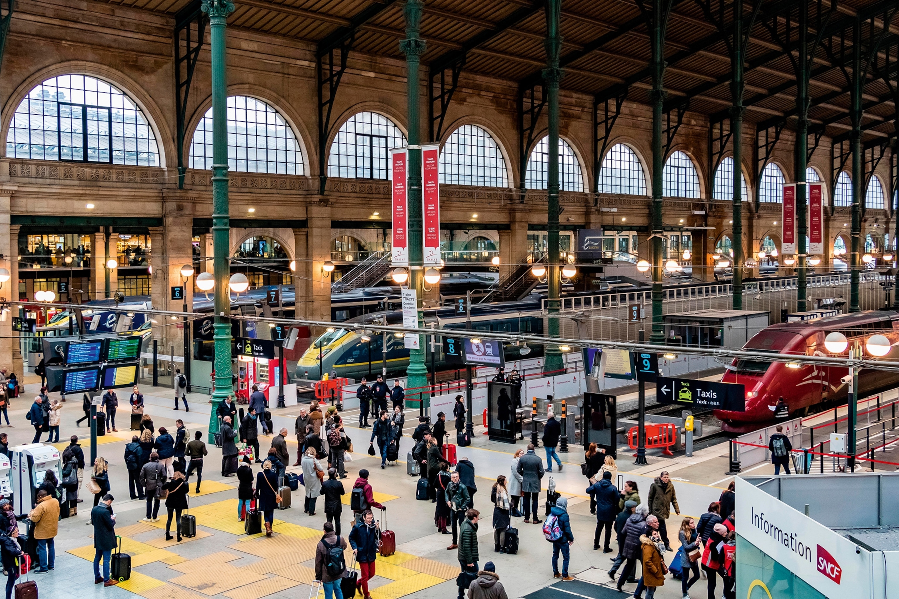 The concourse at Gare du Nord railway station in Paris