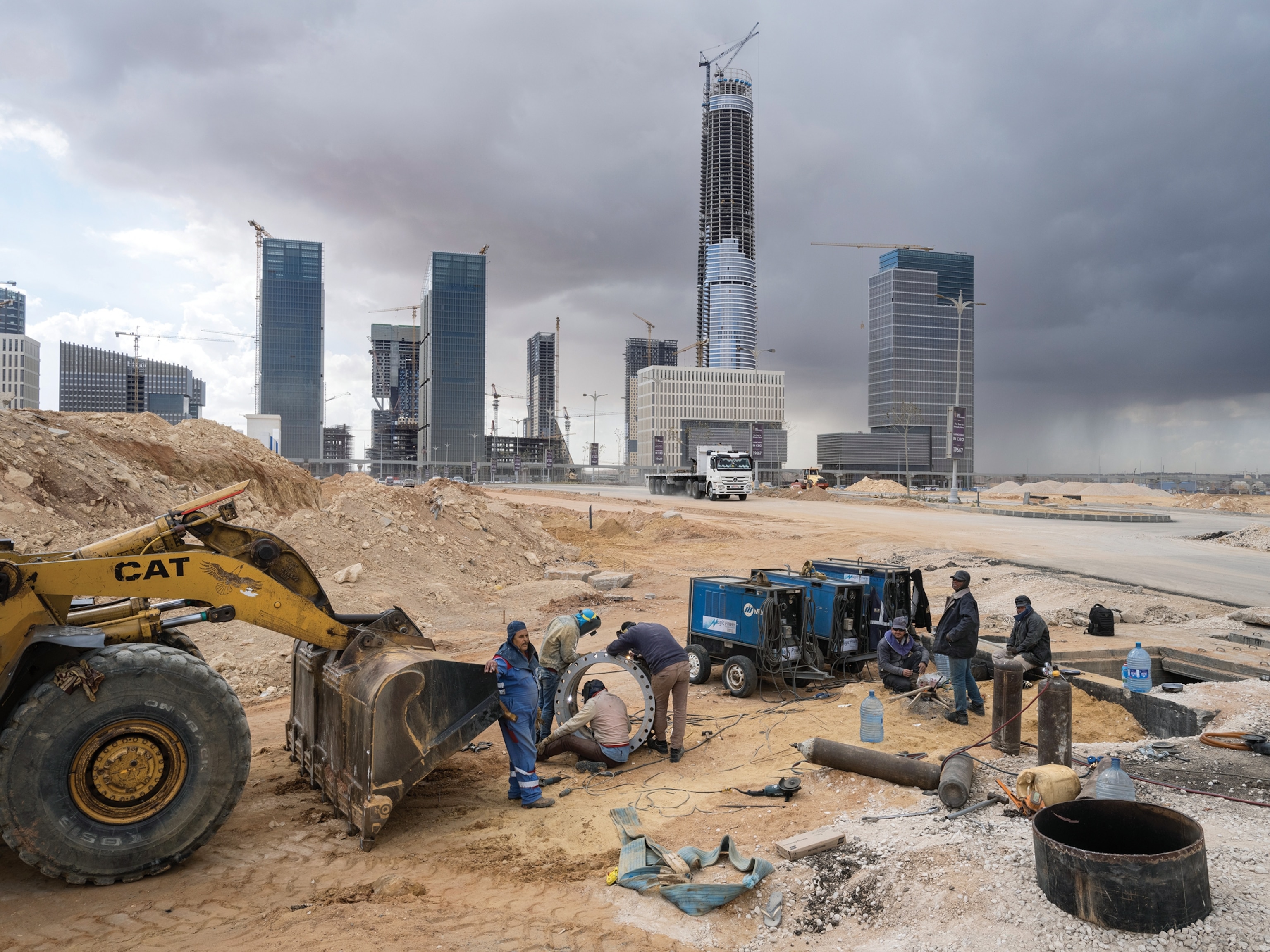 Construction in Cairo, Egypt.