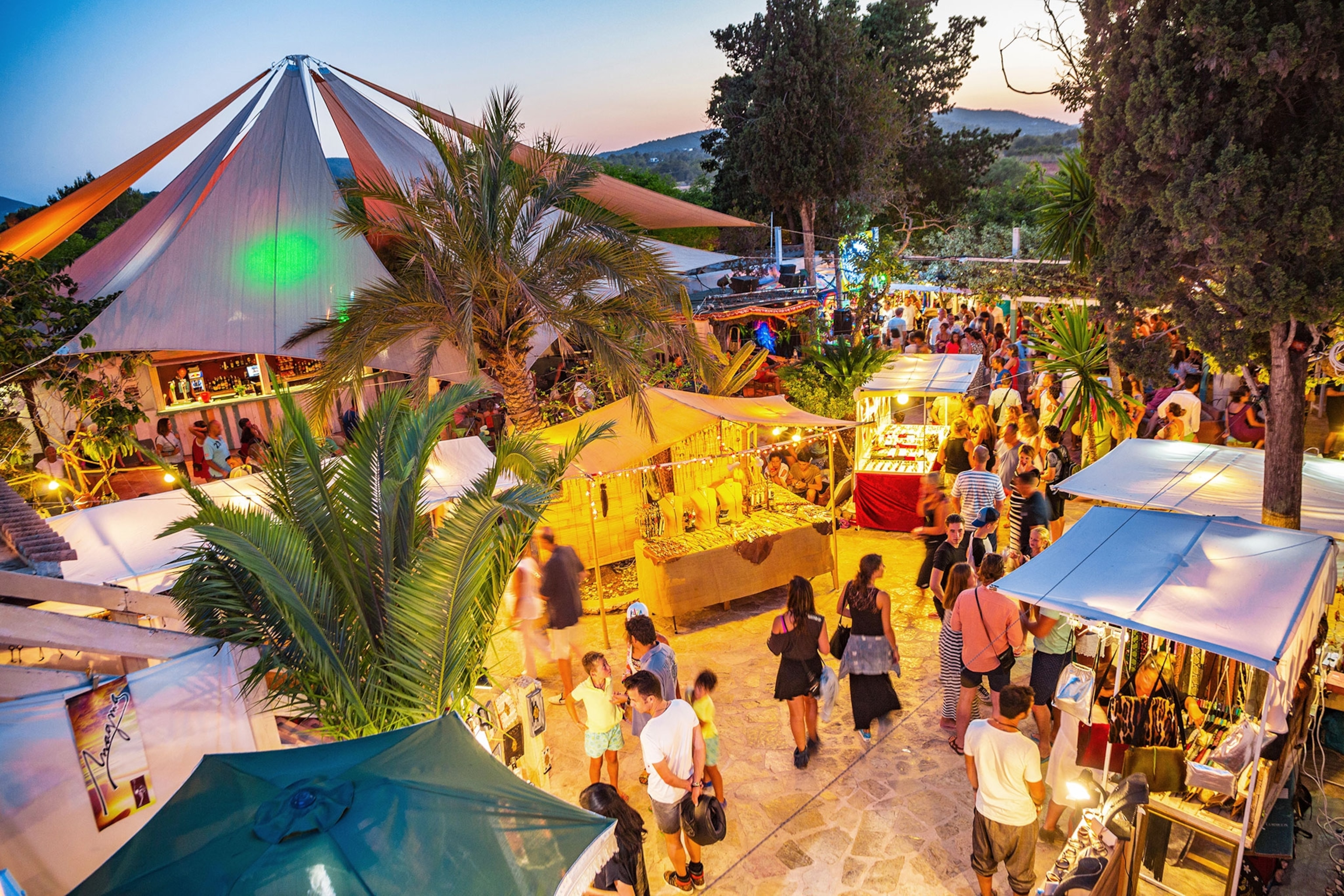 Las Dalias Hippy Market in Ibiza, Spain