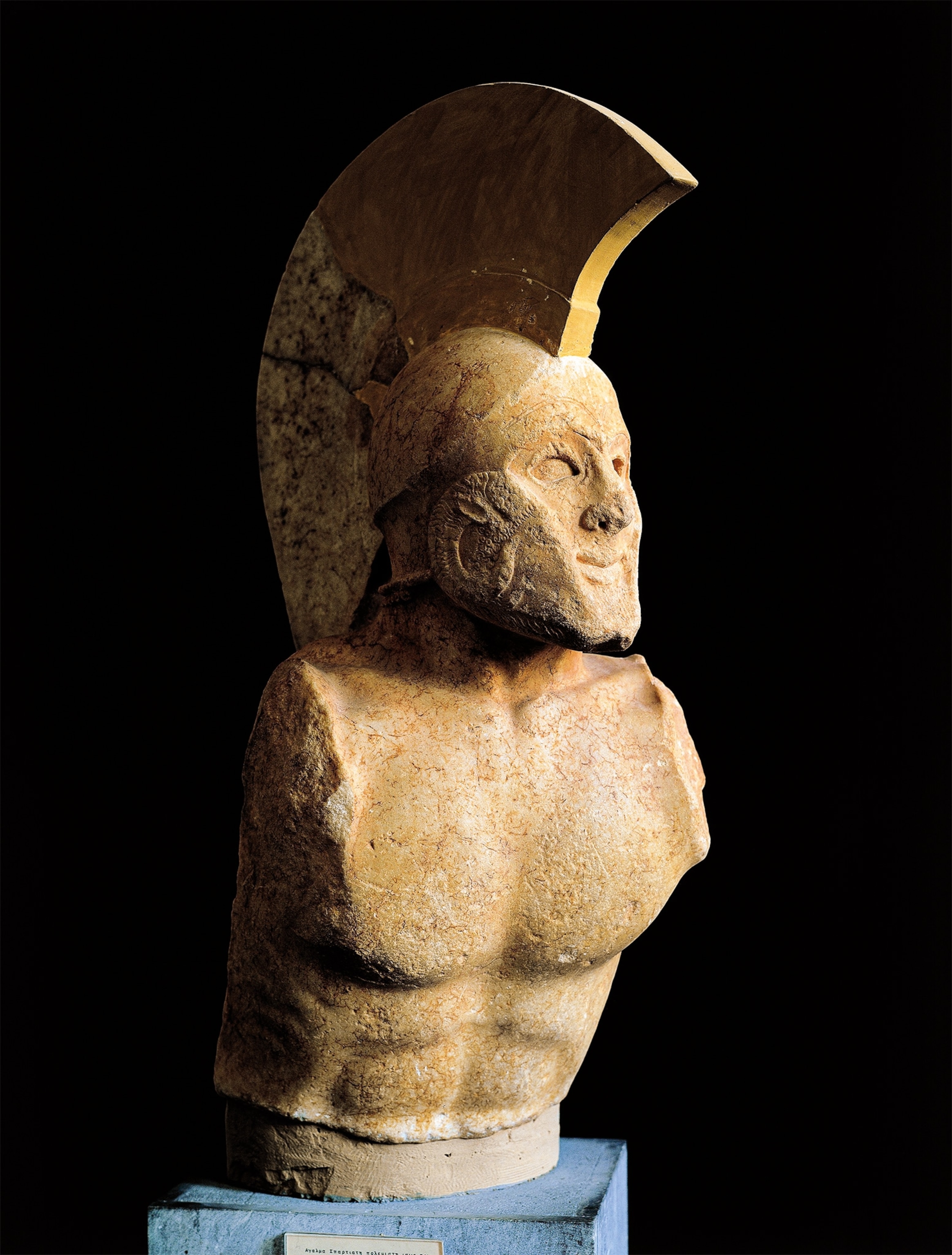 Leonidas, seen here in a fifth-century B.C. marble bust, was dismayed to learn that a mountain trail could allow the invaders to circumvent his position.