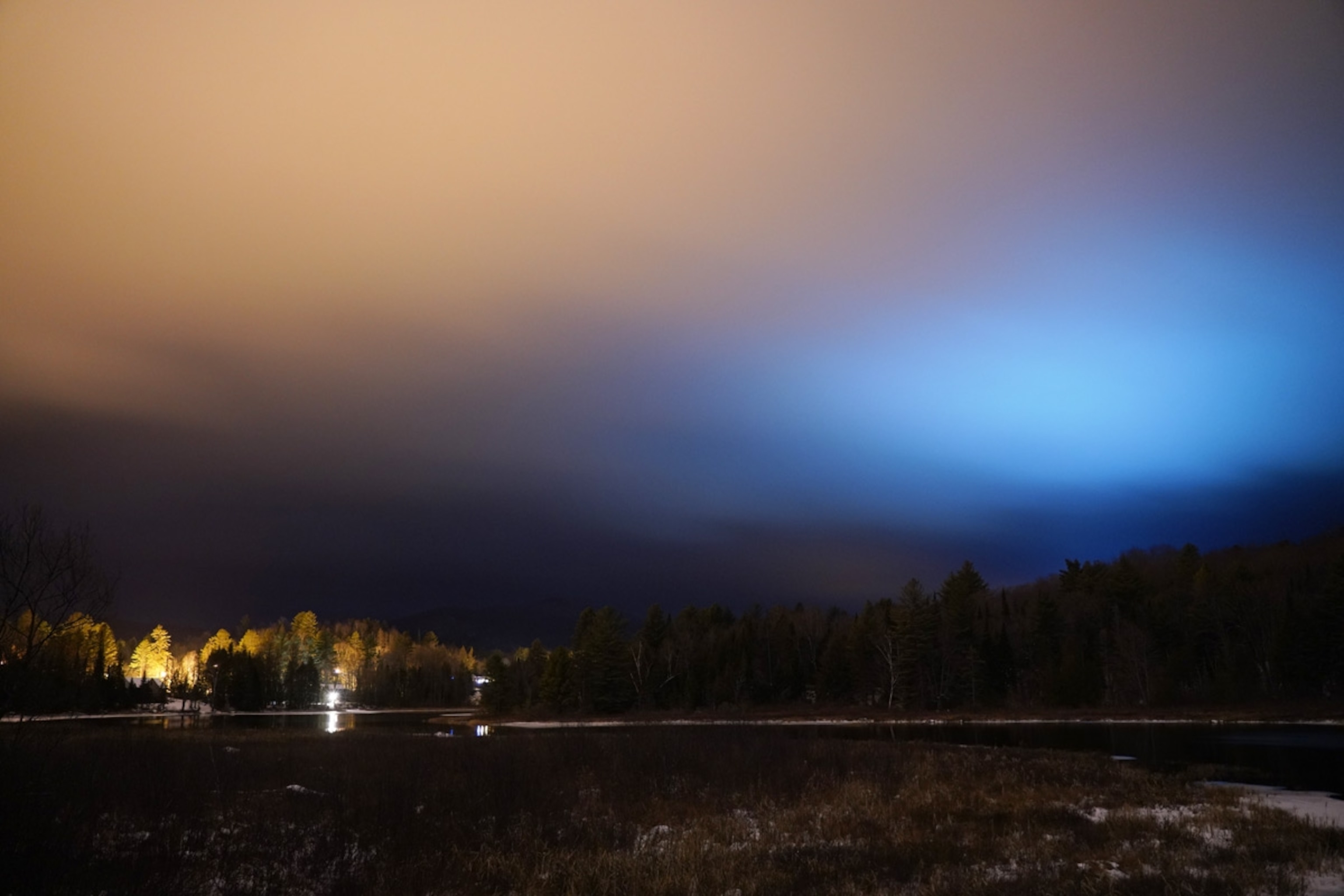 If conditions are right, fall sky watchers might glimpse the northern lights in unexpected places, like New York (above) or even Florida.