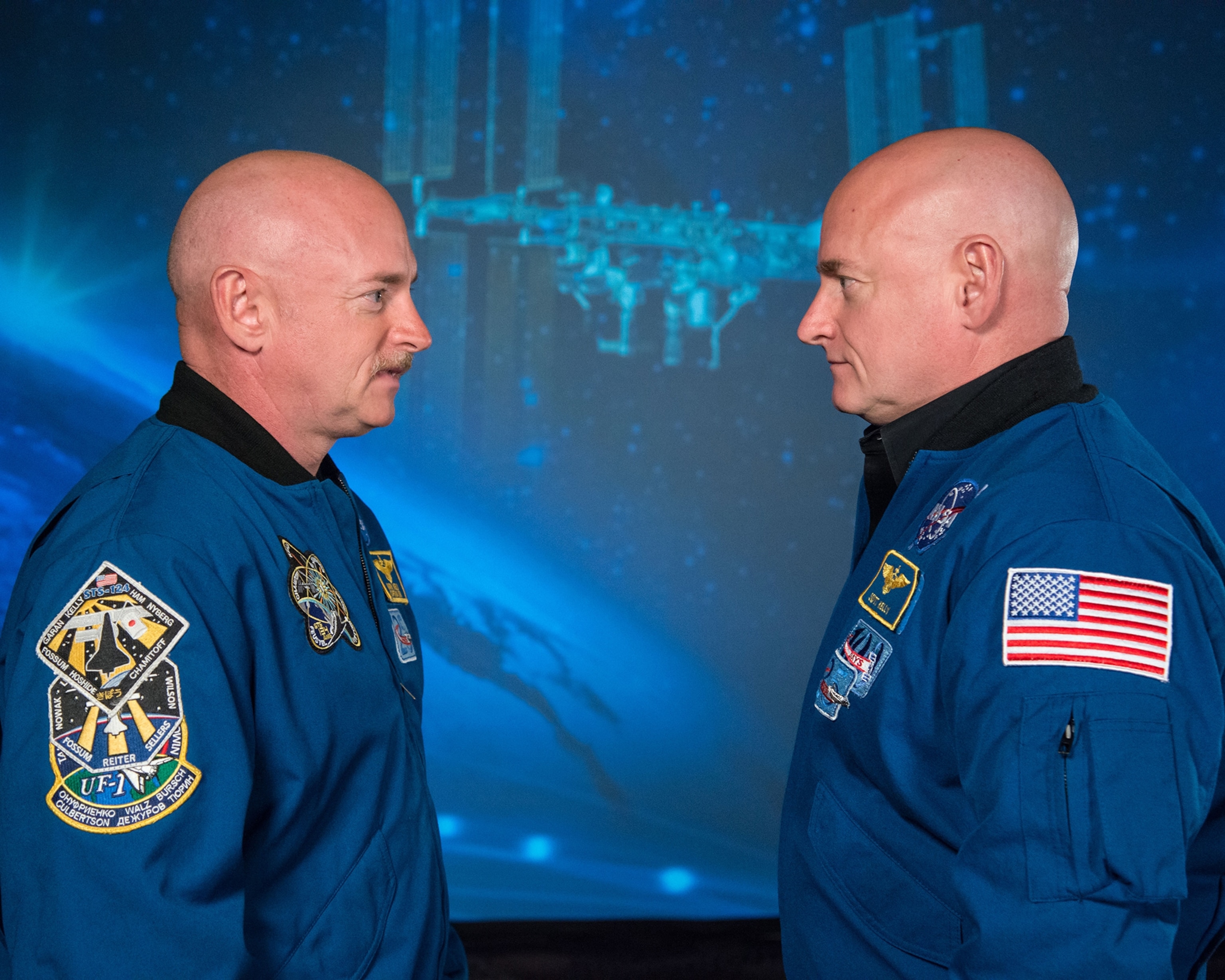 astronaut Scott Kelly along with his brother, former Astronaut Mark Kelly.