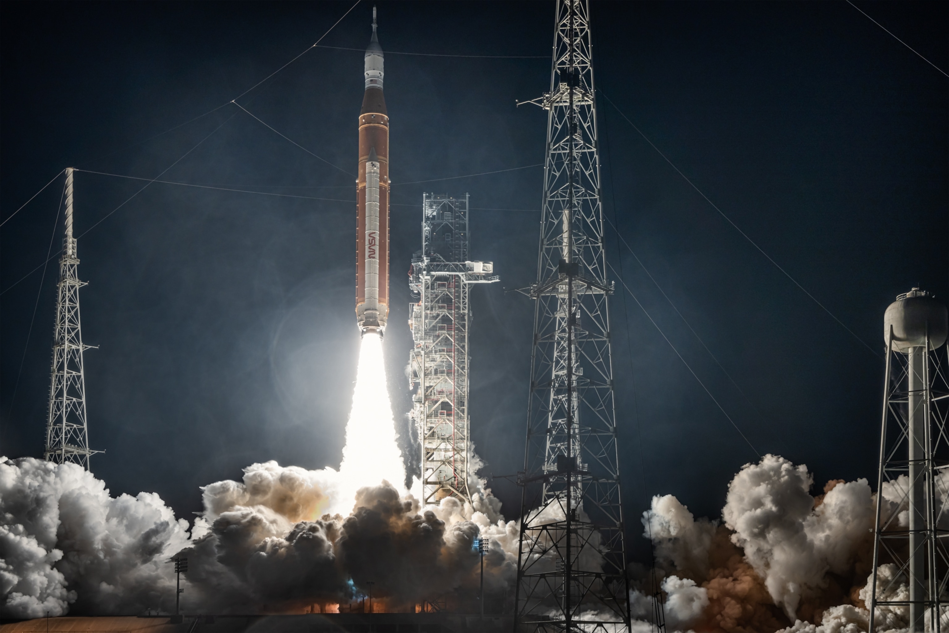 The Artemis-1 launch at Kennedy Space Center