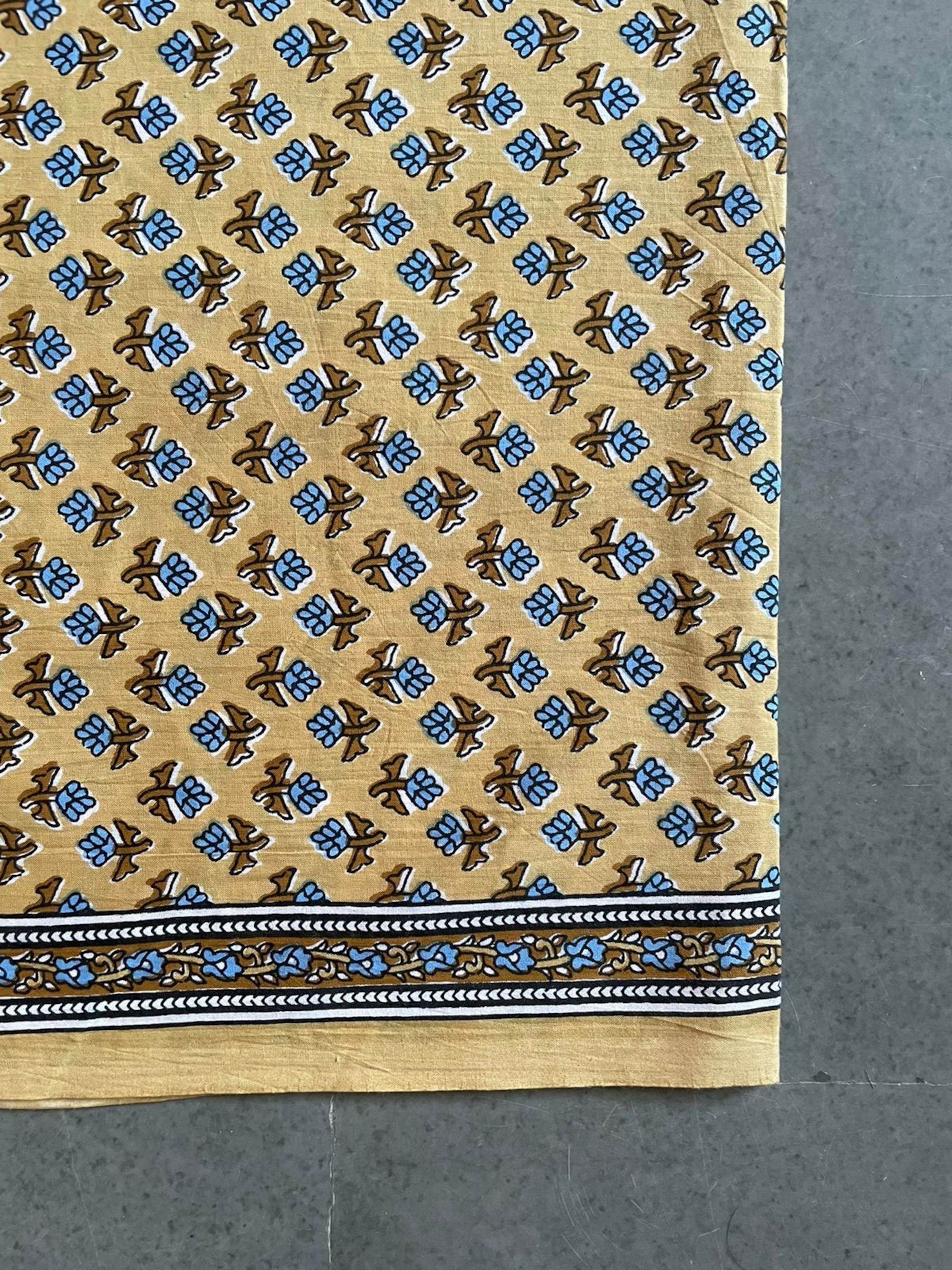 a piece of fabric that has been screen printed