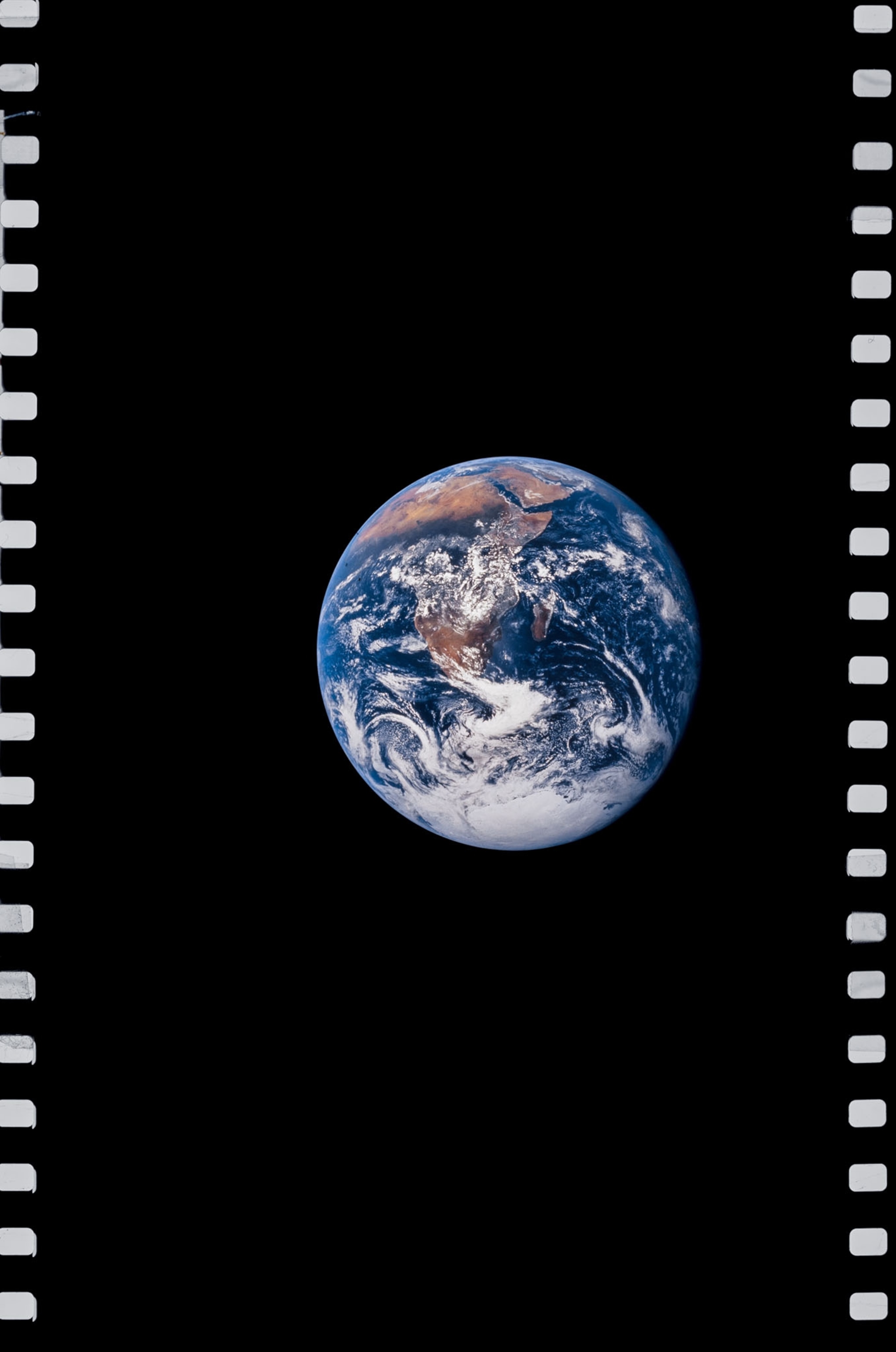 earth on a film strip