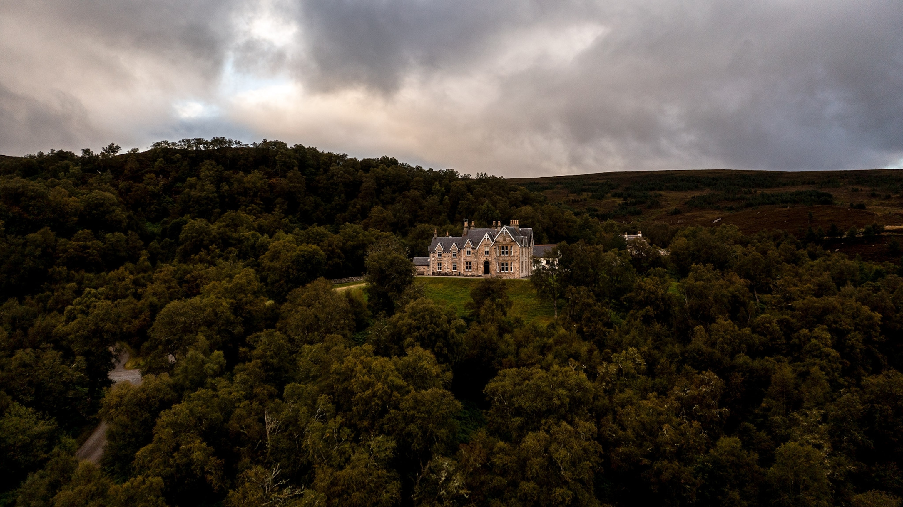 The main estate on the Alladale Reserve, Sutherland Northern Scotland