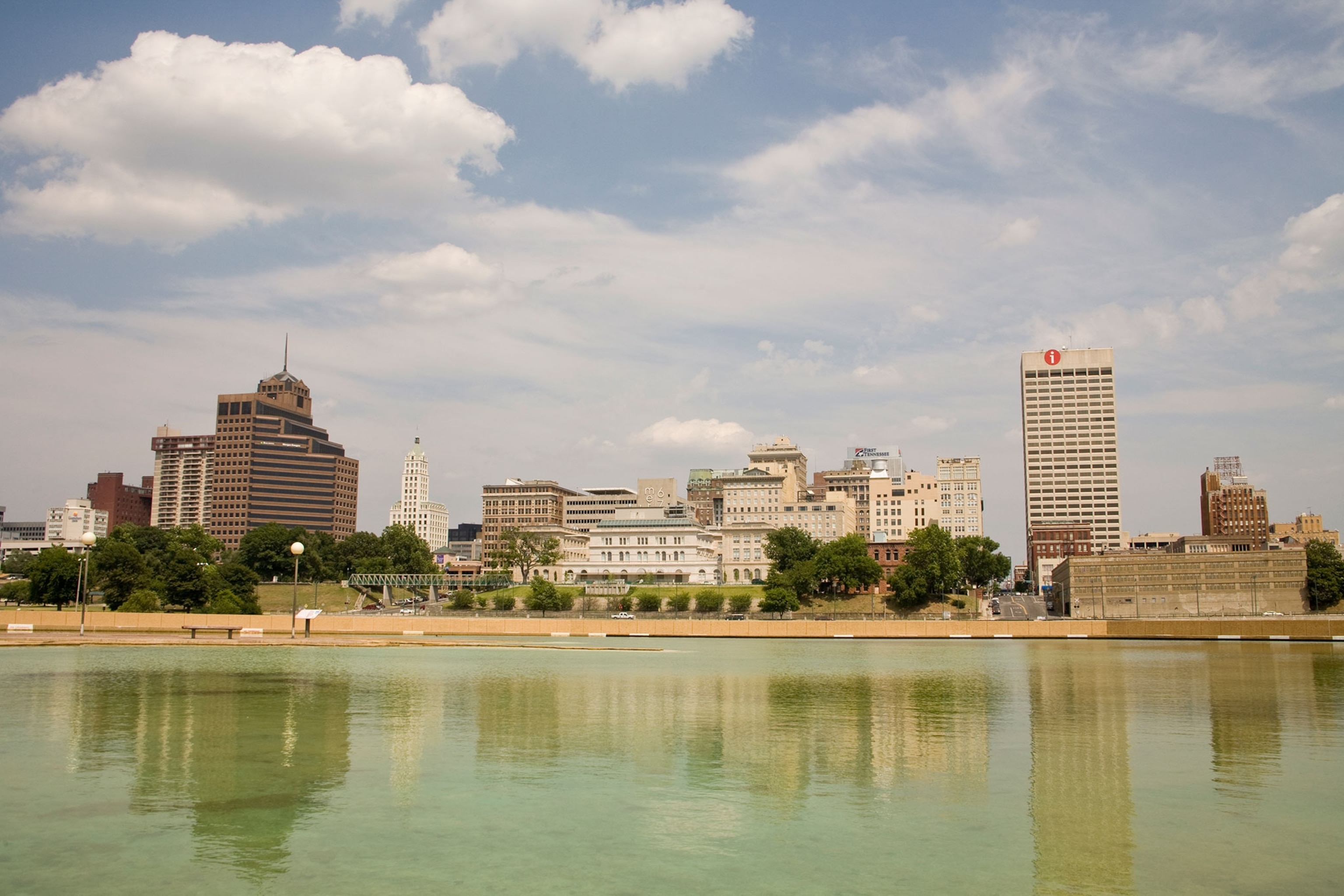 the Mississippi River and the Memphis Skyline