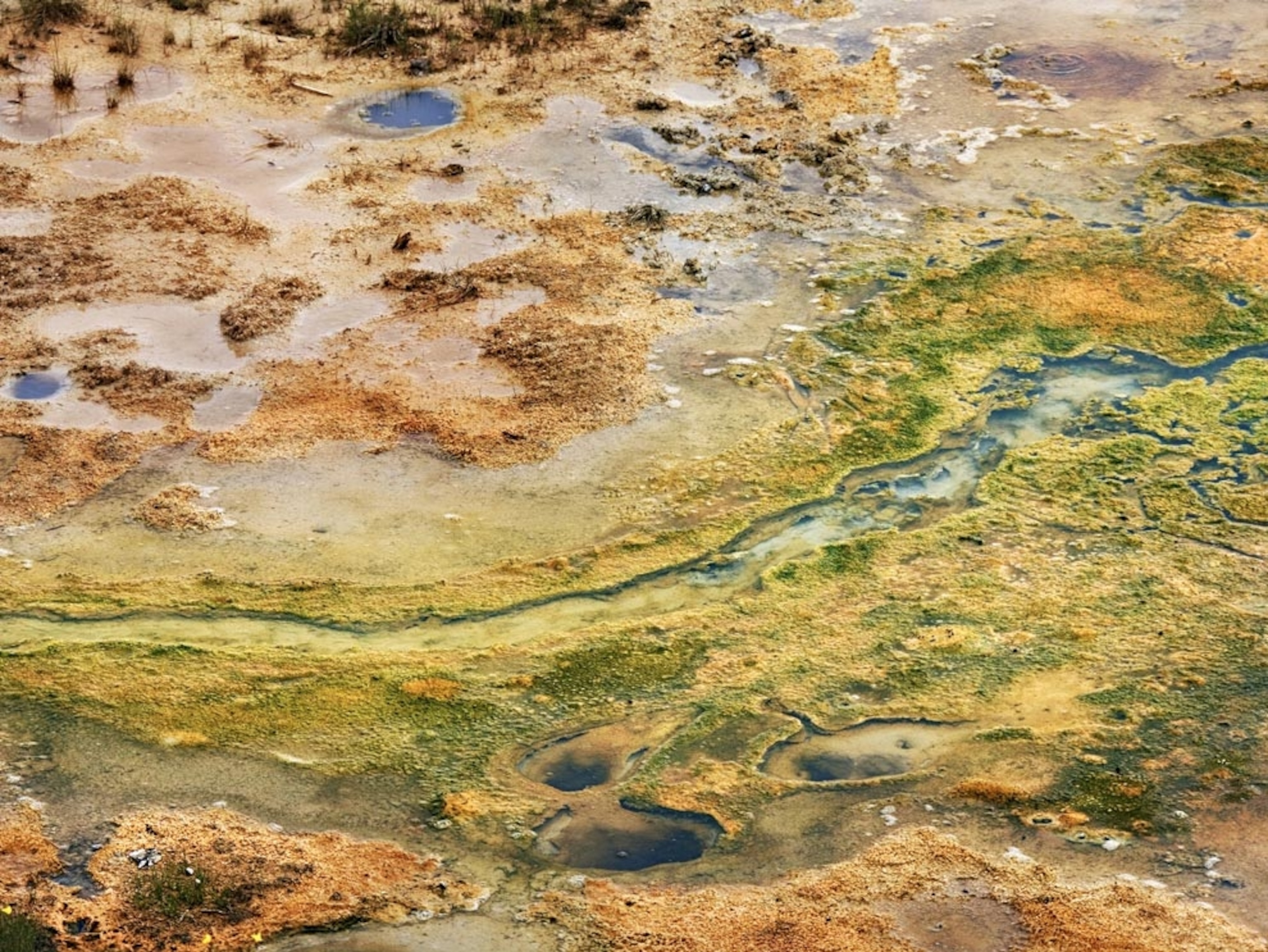 Mineral deposits show off their colors