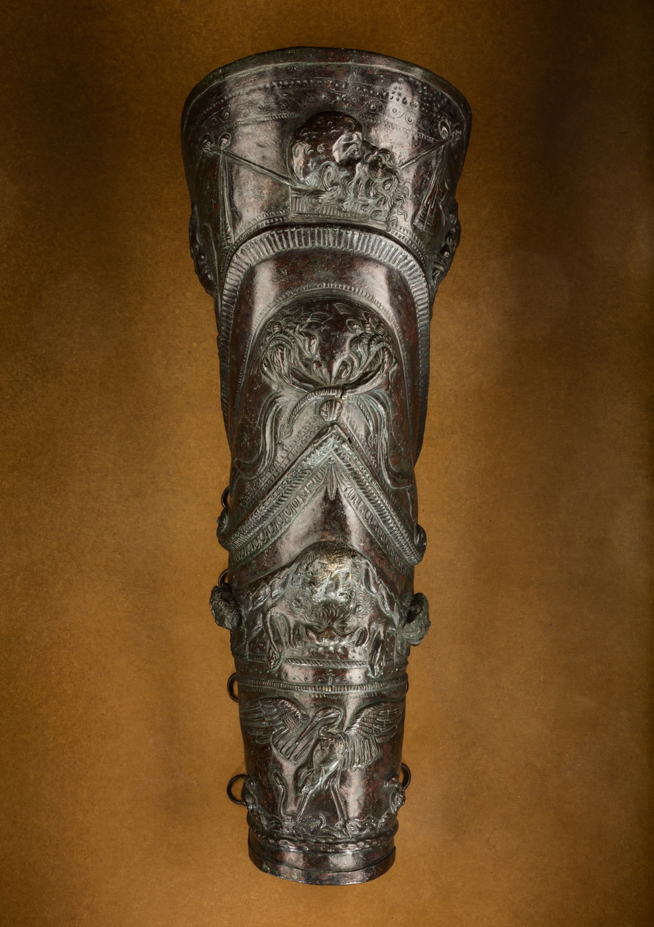 Picture of decorated leg protector.