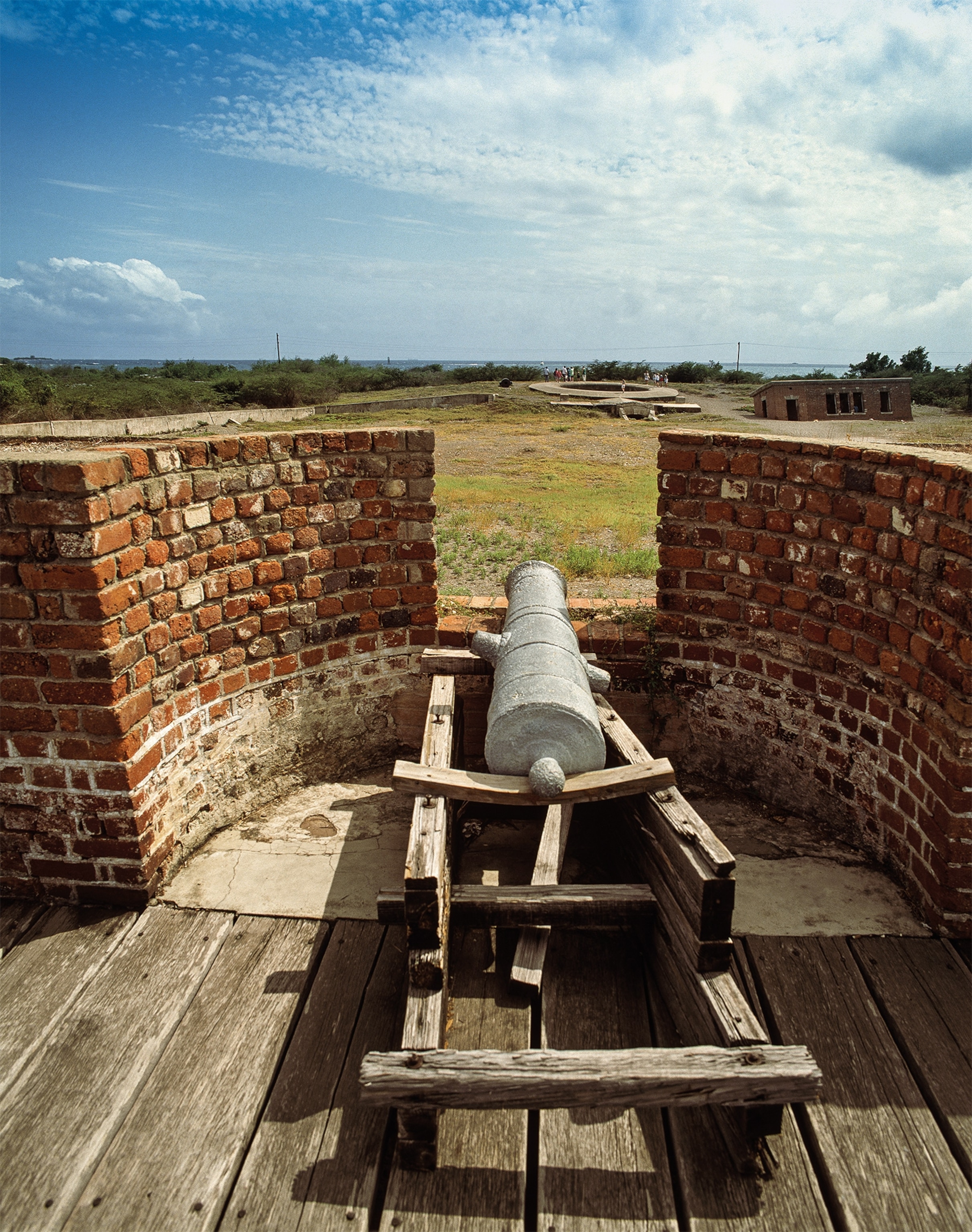 A cannon is seen at Fort Charles in Port Royal