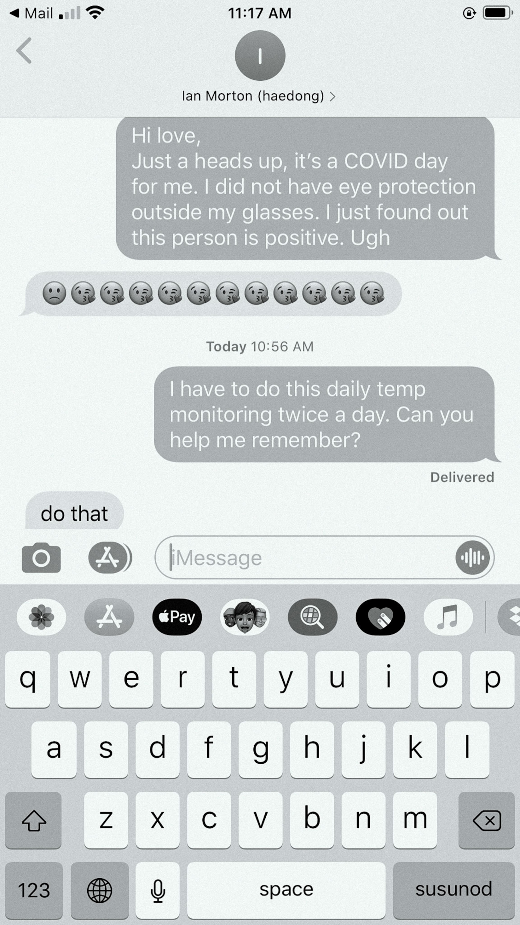 a text message