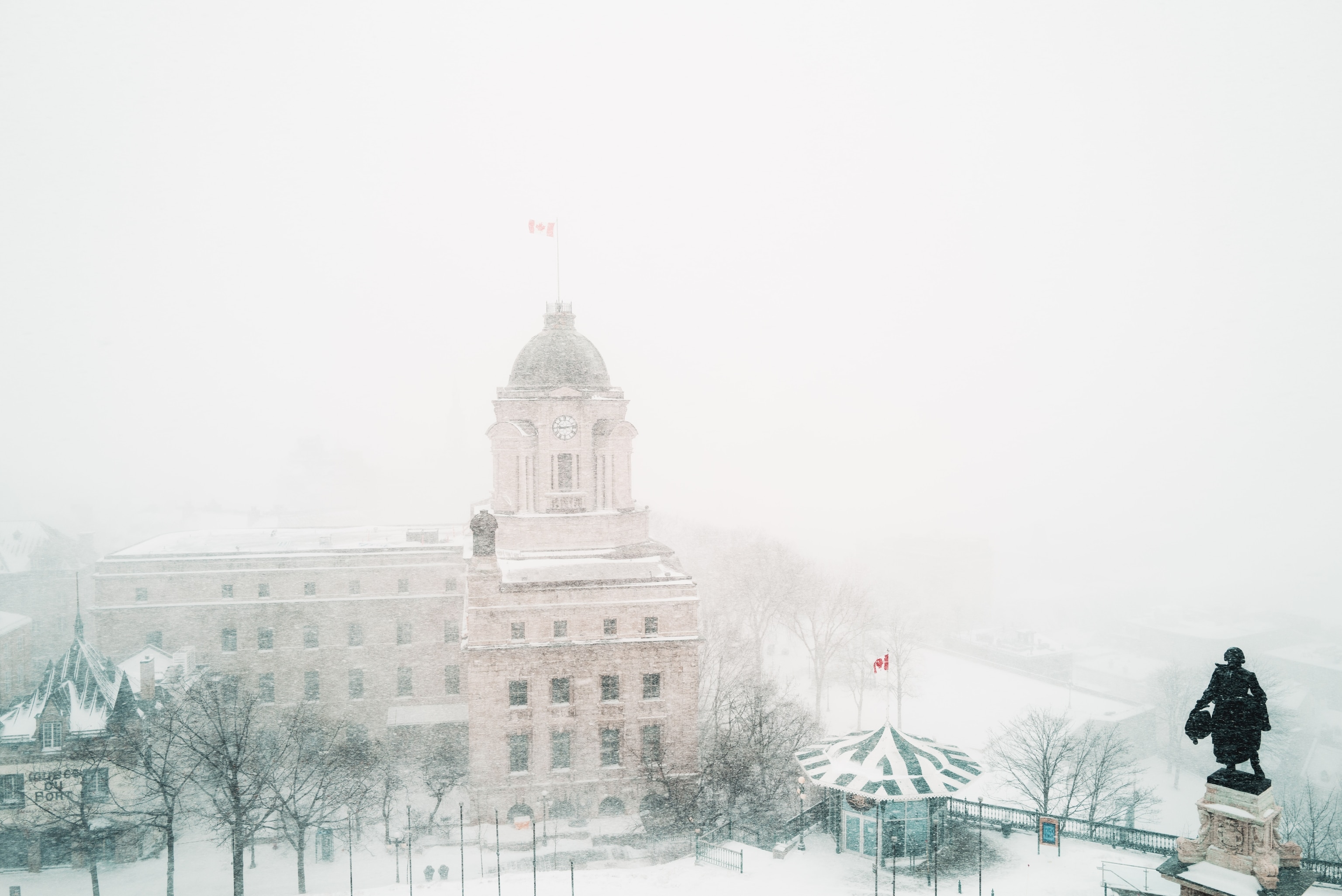 Quebec, Canada in the winter snow