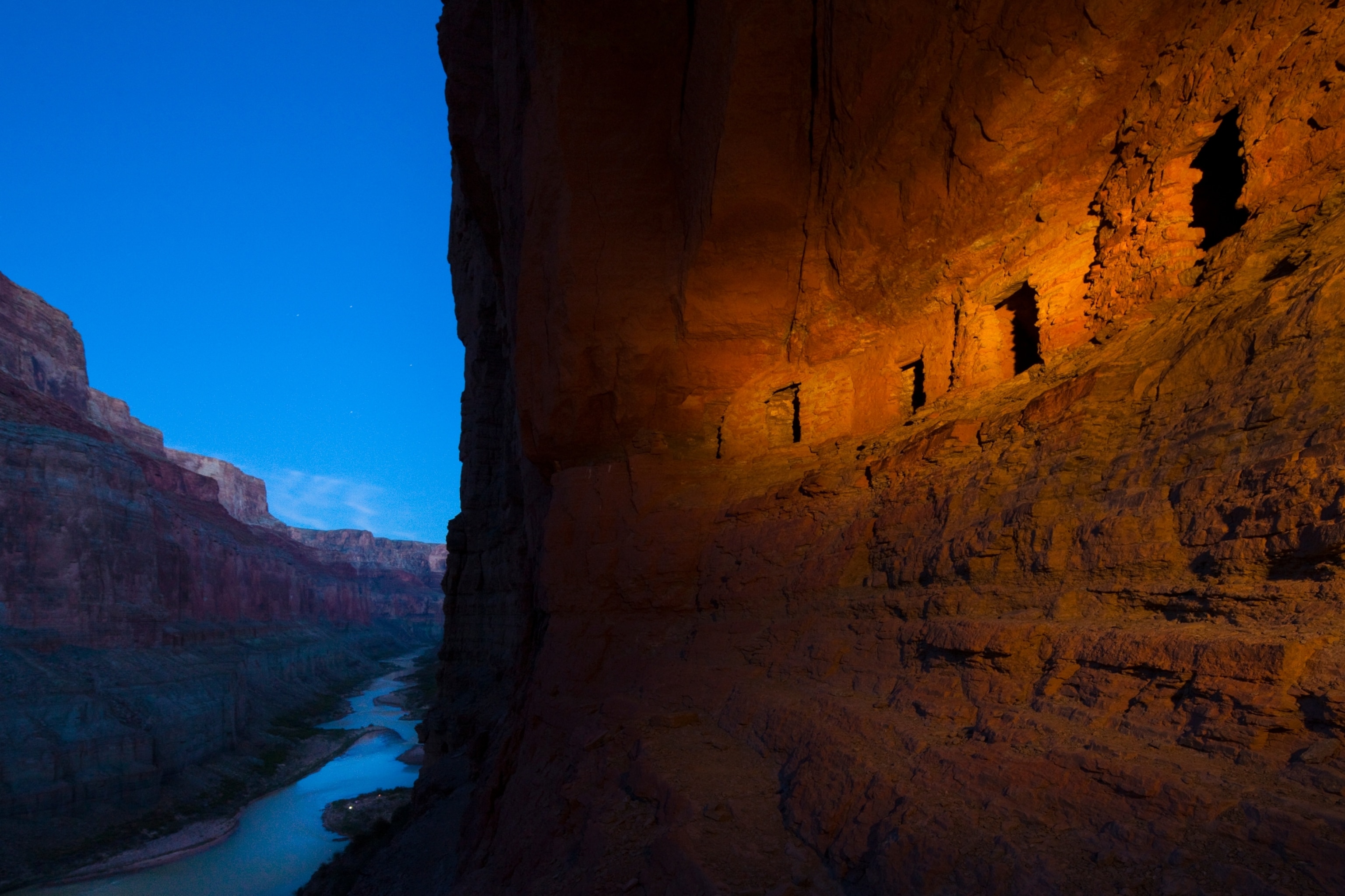 ancient Pueblo cliff granaries