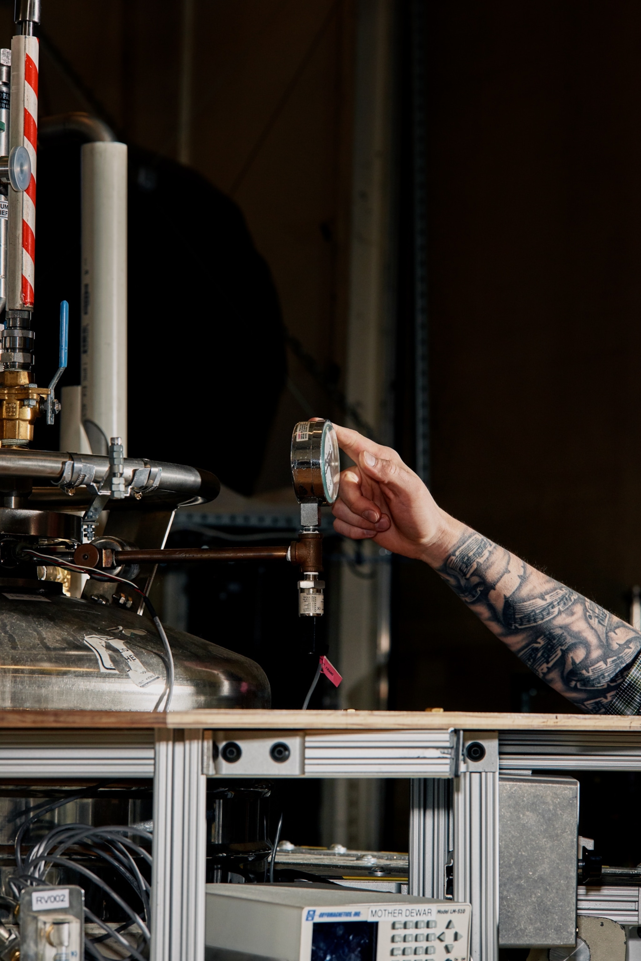 Nick Force, a research engineer, running his scheduled maintenance routines