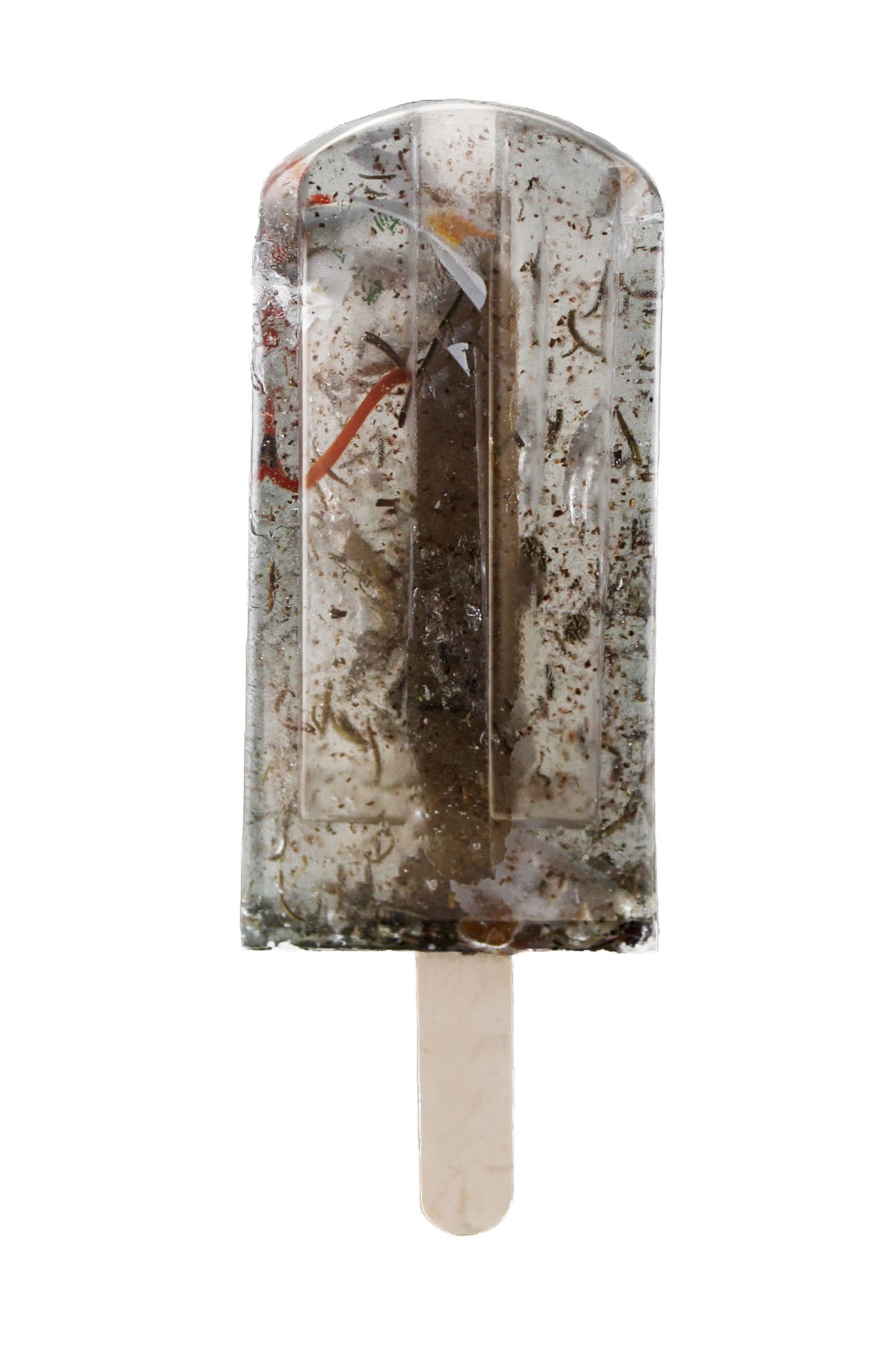 a popsicle made from polluted water in the environment