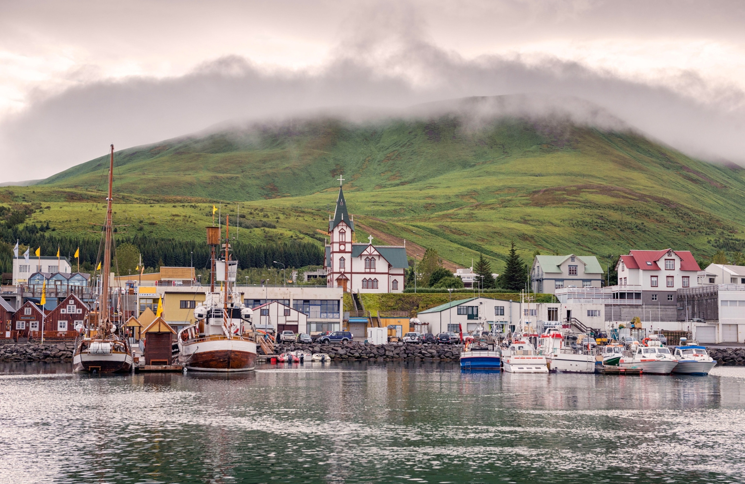 harbor town of Husavik, a whale-watching center in Iceland