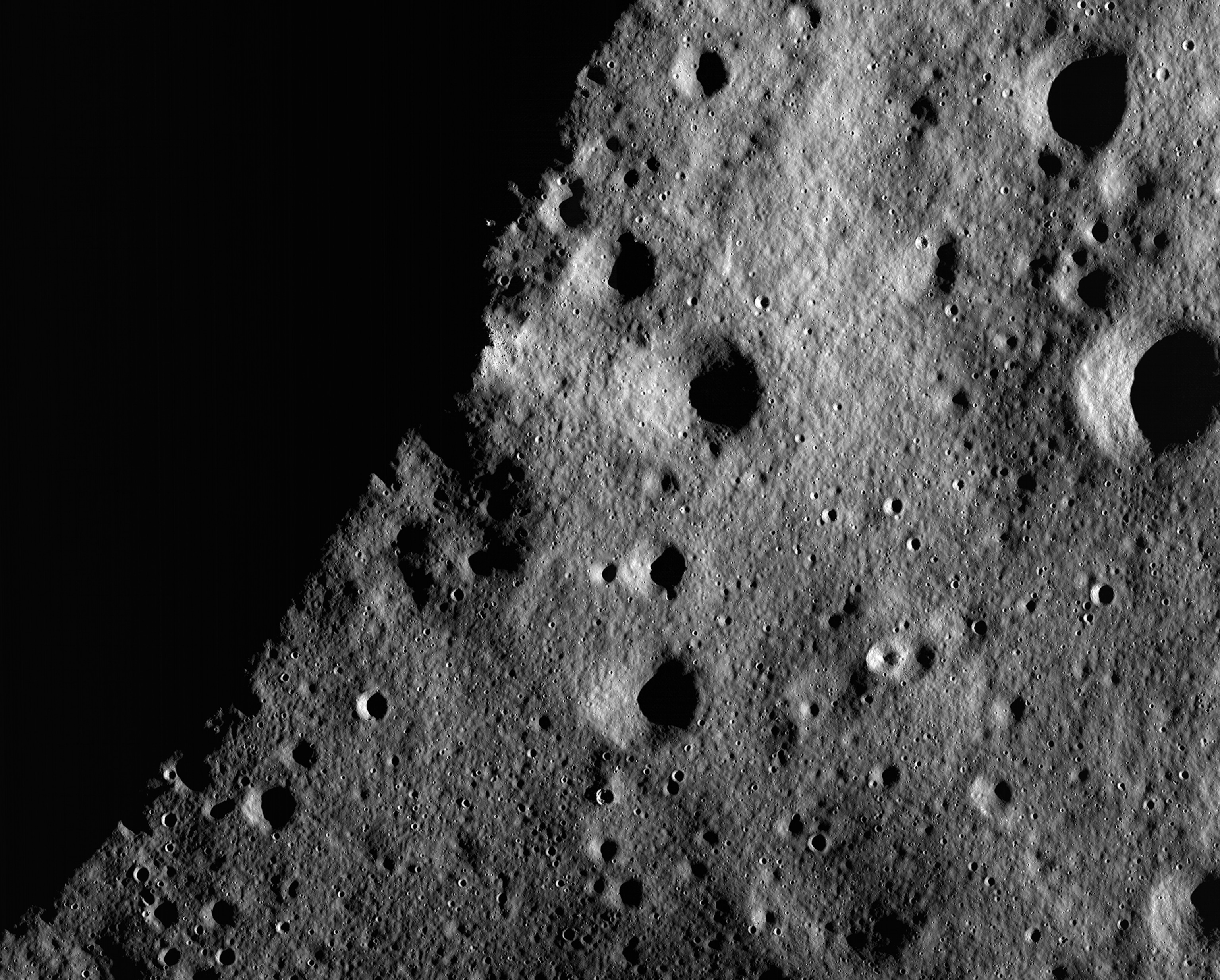 Rim of Shackleton crater on the lunar south pole.