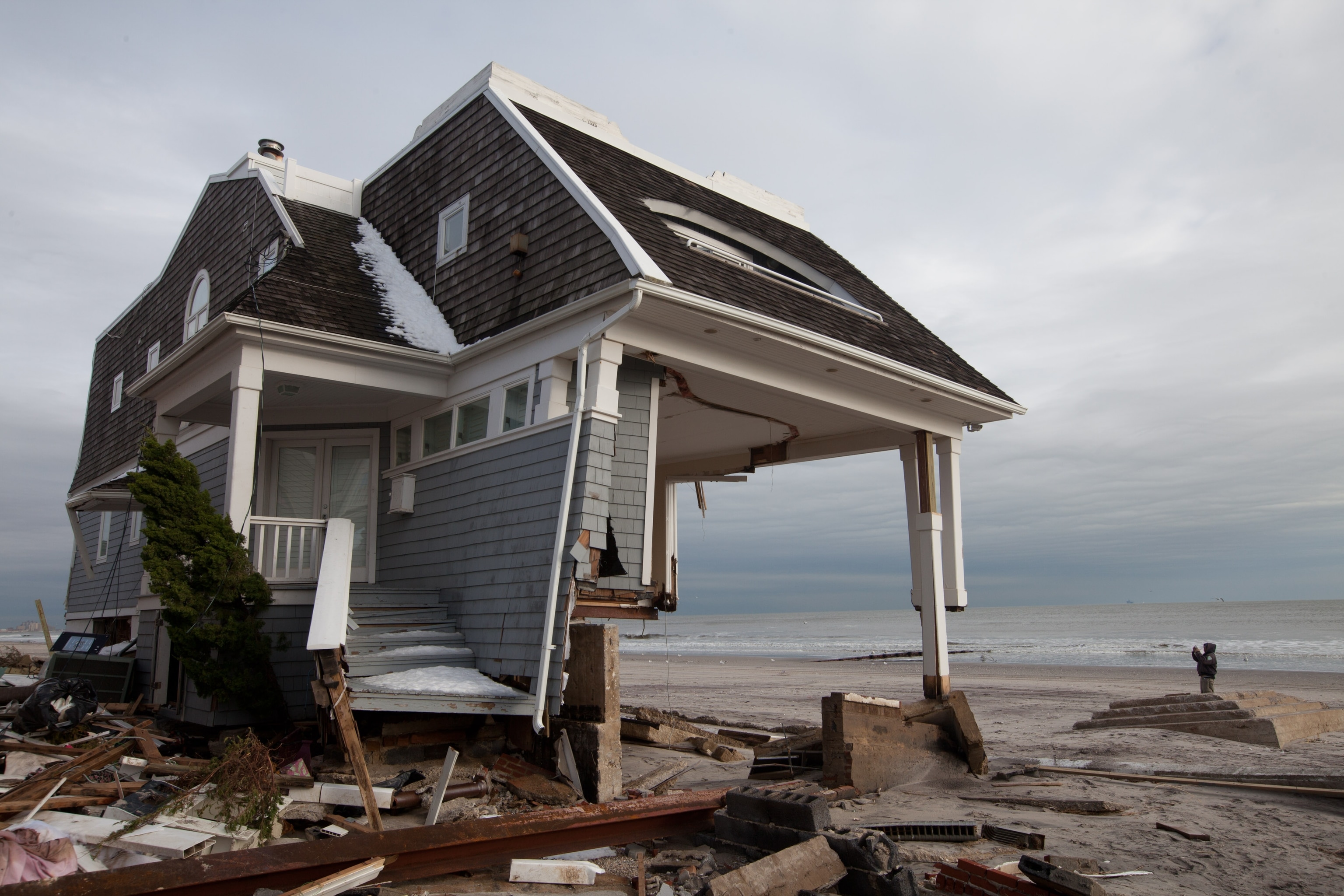 Massive cleanup and relief efforts continue in the Rockaways, Queens following the destruction caused by Hurricane Sandy on November 8, 2012.