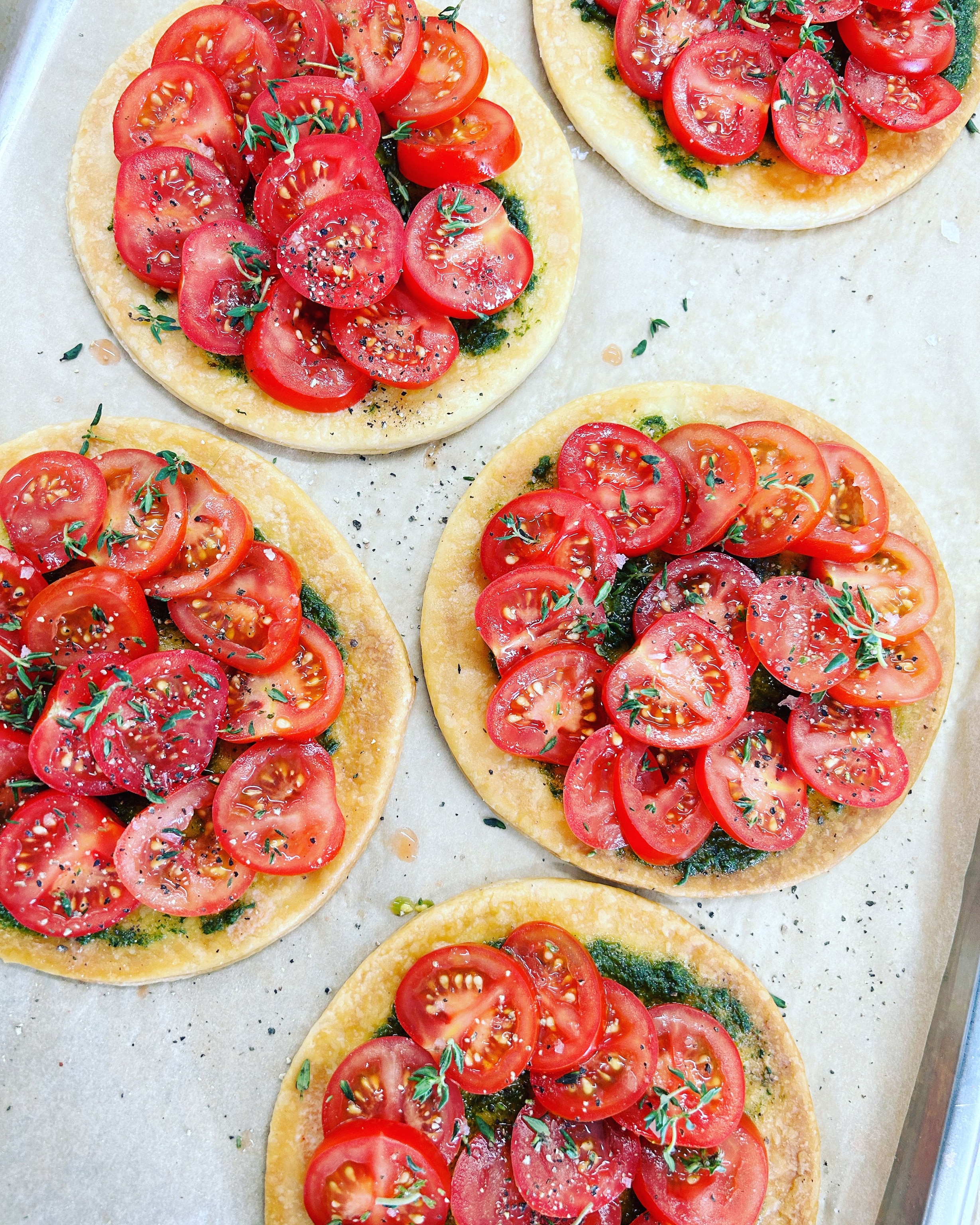 image of cafe dish covered in tomatoes