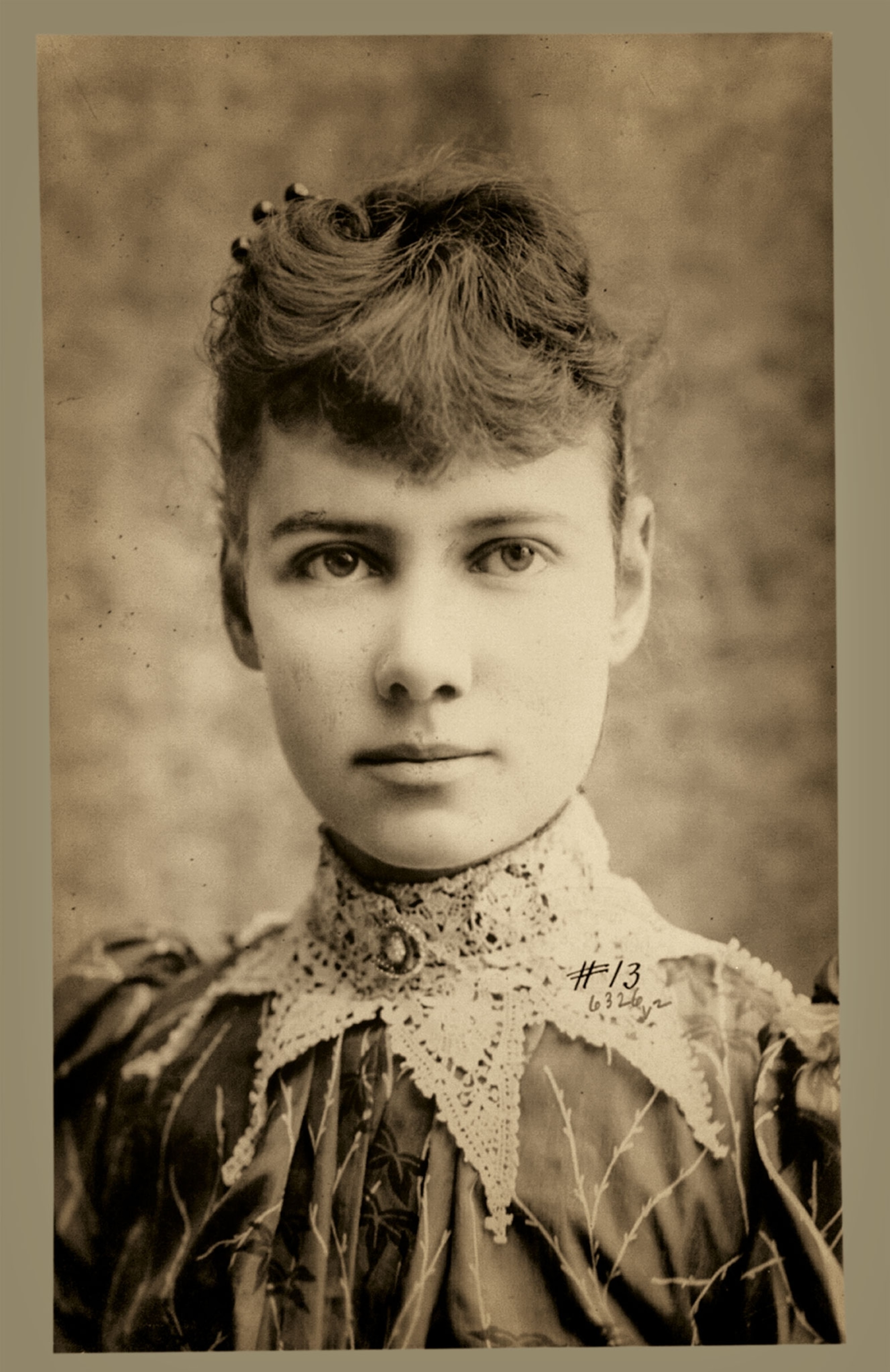A sepia toned portrait of a woman