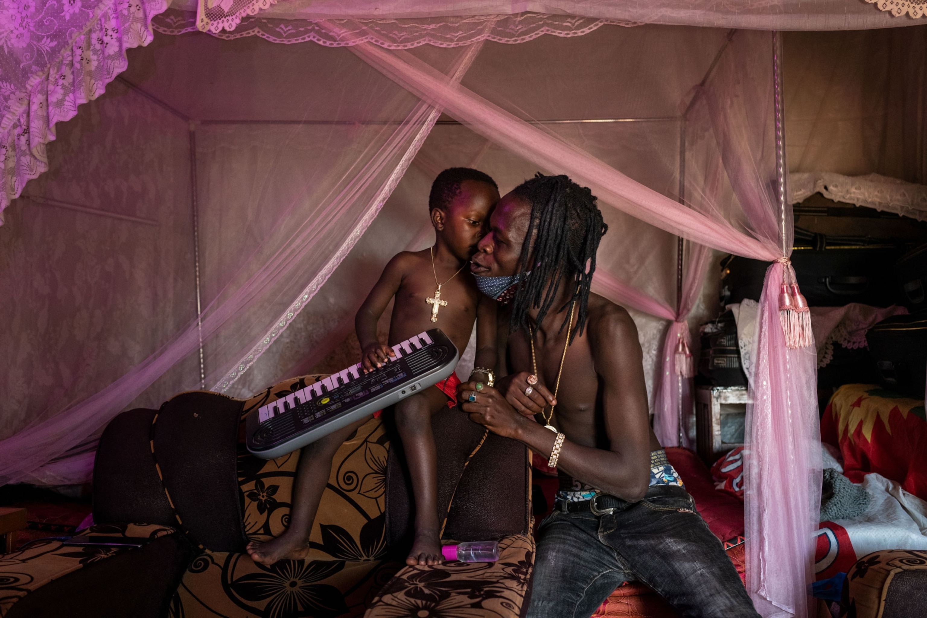 a father and his son in Nairobi, Kenya
