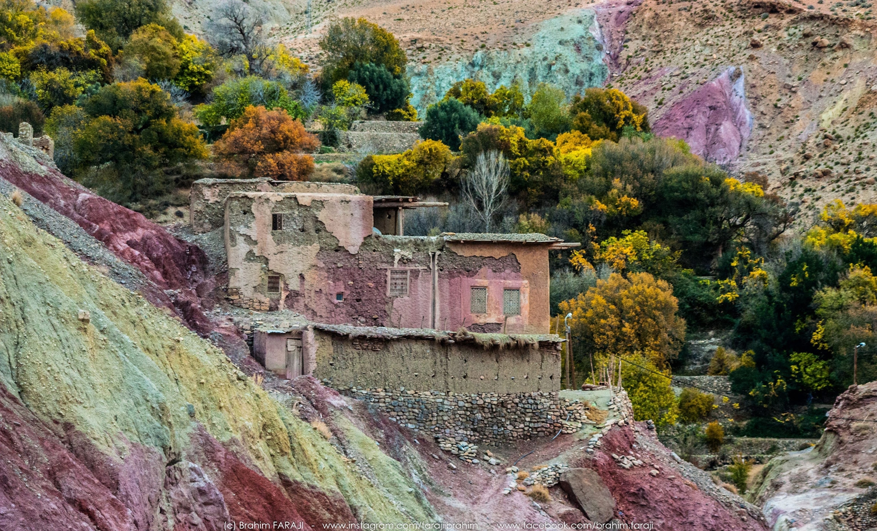 Picture from a road in the in the Middle Atlas mountains in the Boulemane Province of Morocco