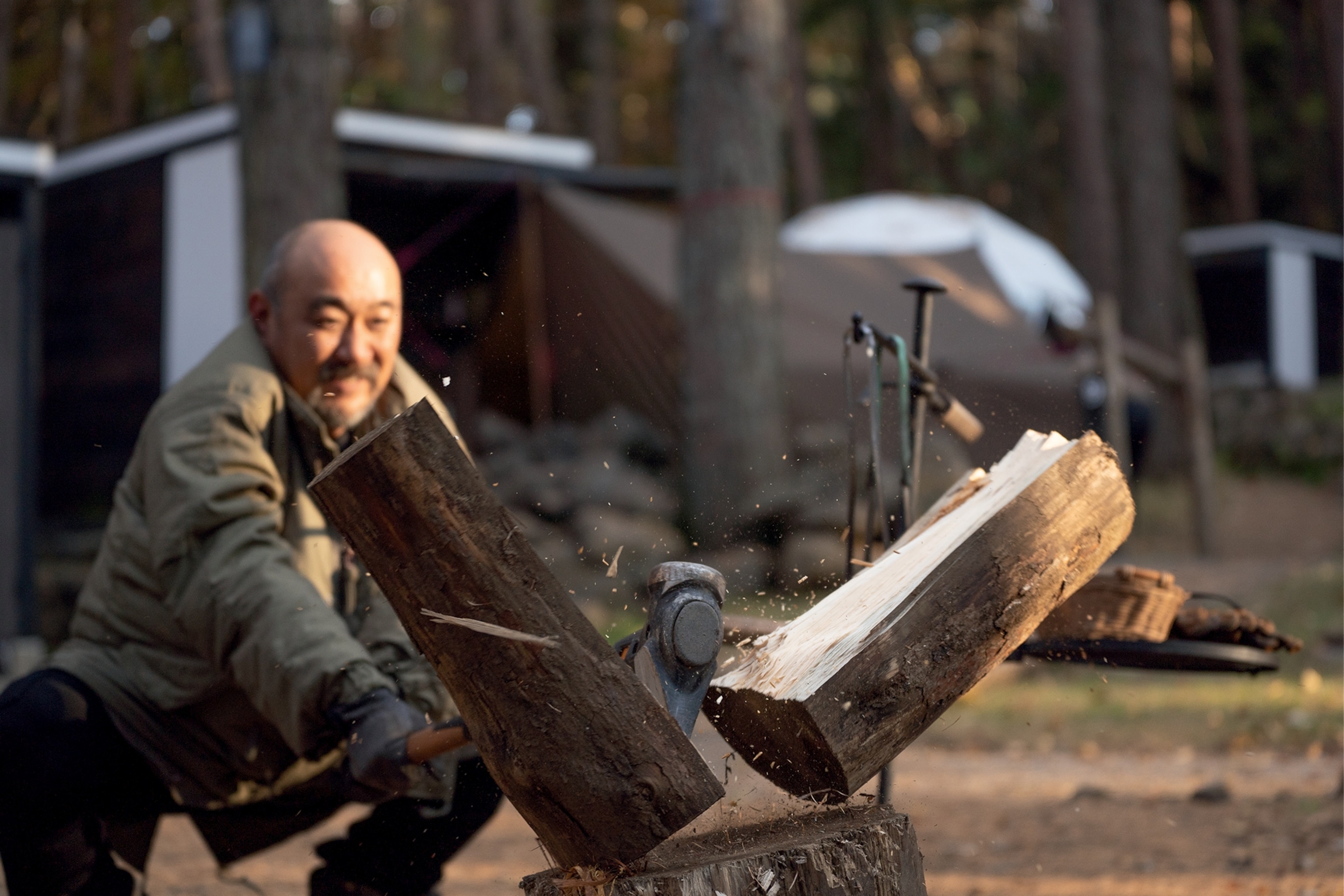 Chopping wood