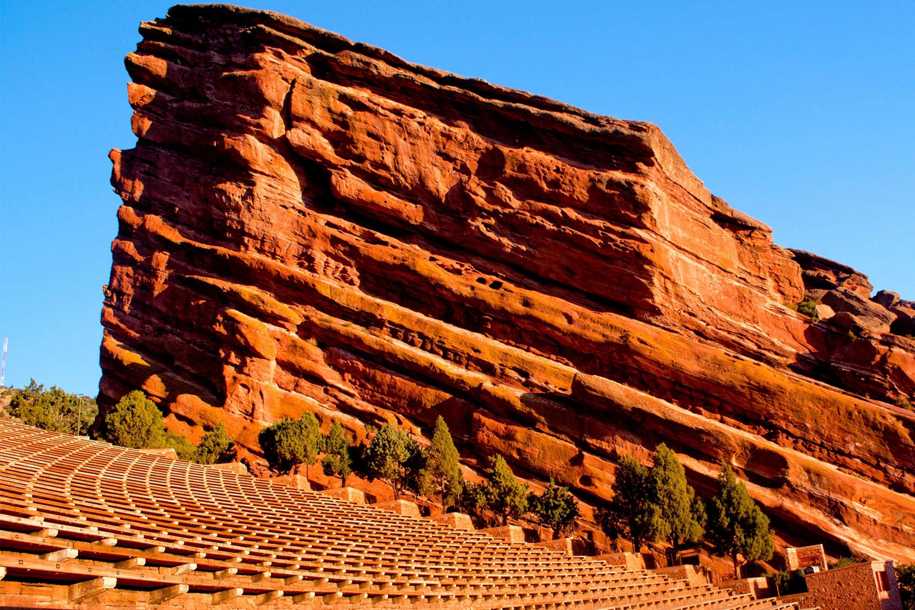 Empty seats at red rocks amphitheatre