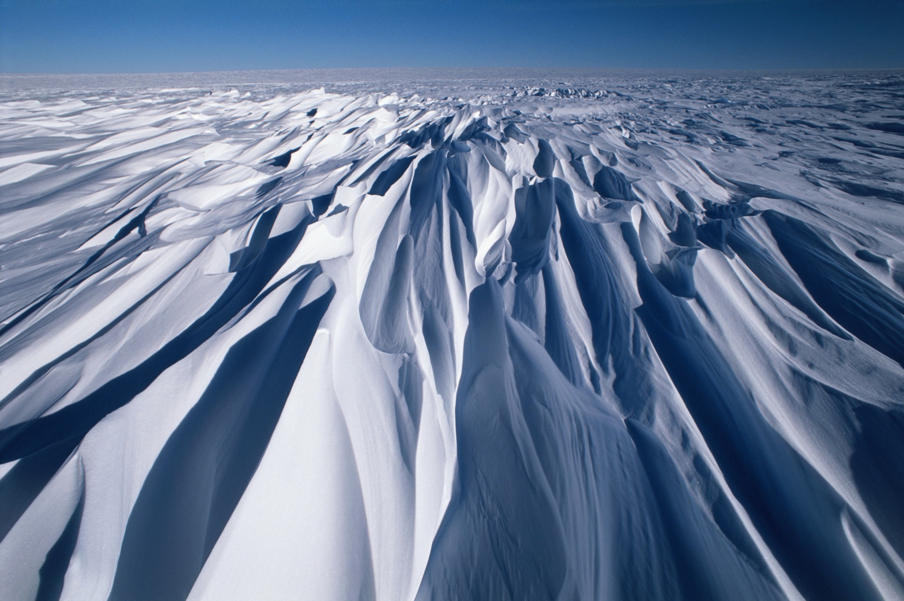sastrugis snow formation in antarctica