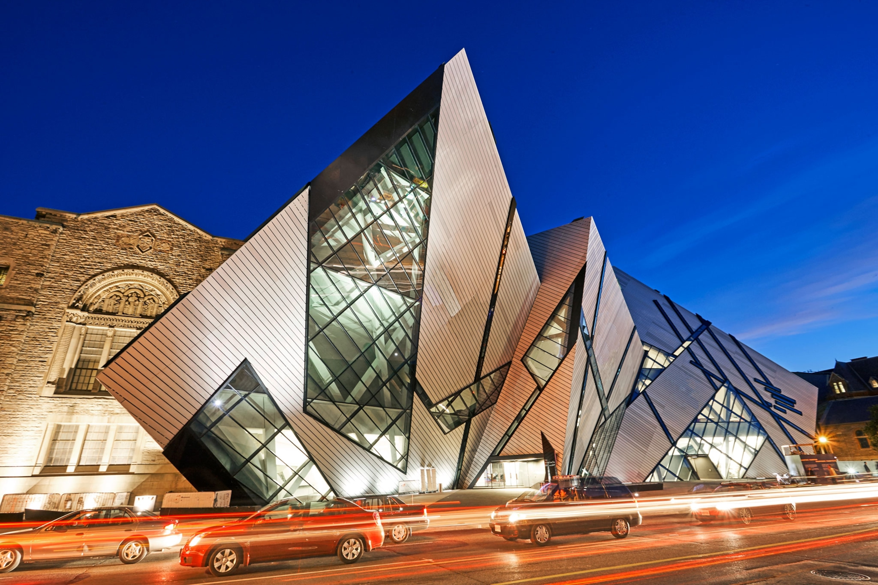 Facade of the Royal Ontario museum Toronto, Canada.
