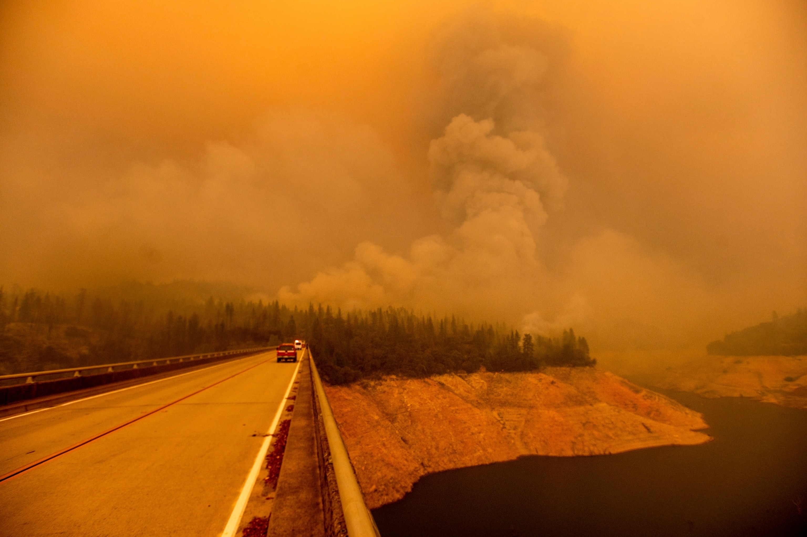 Bear fire smoke plume