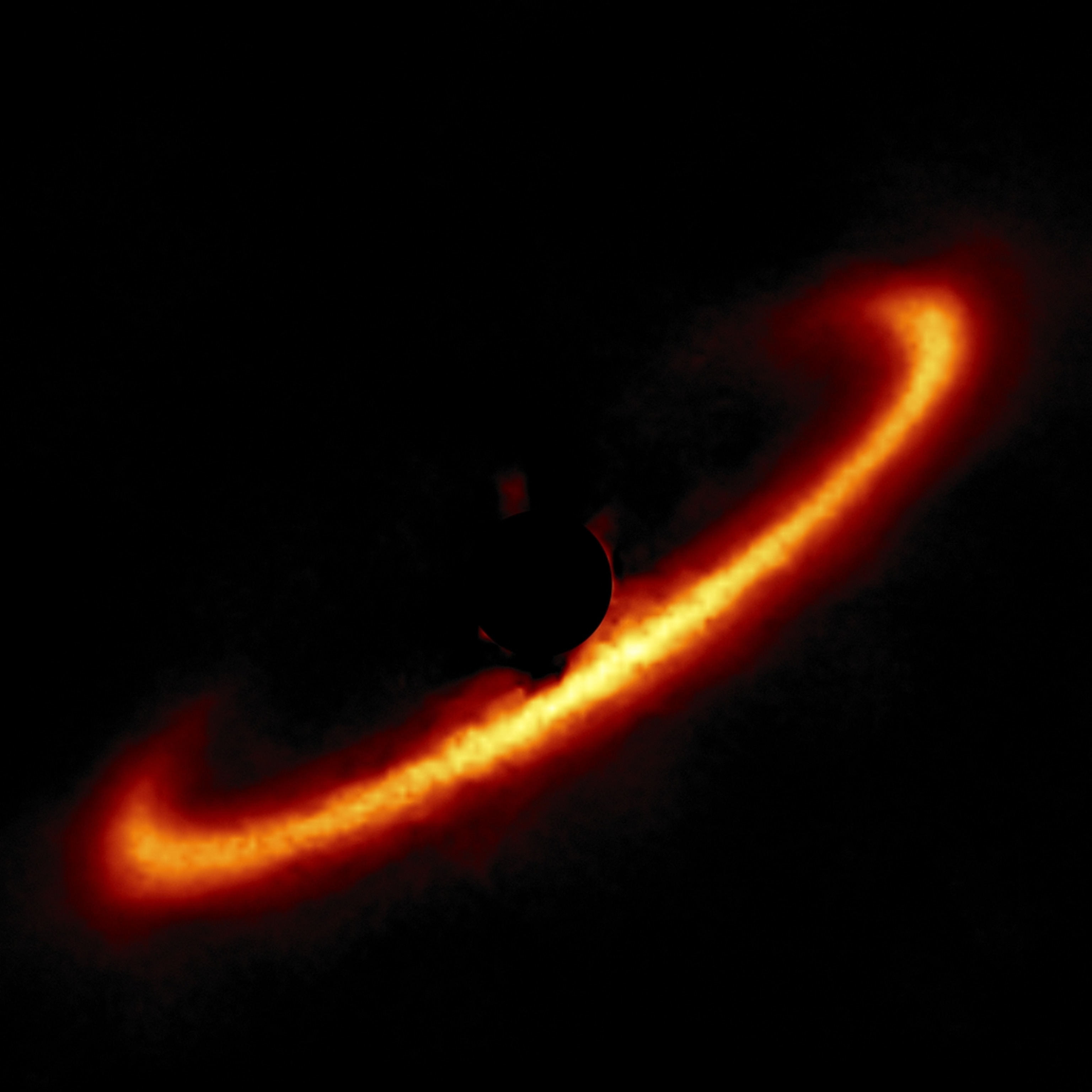Picture of fire ring leaning right