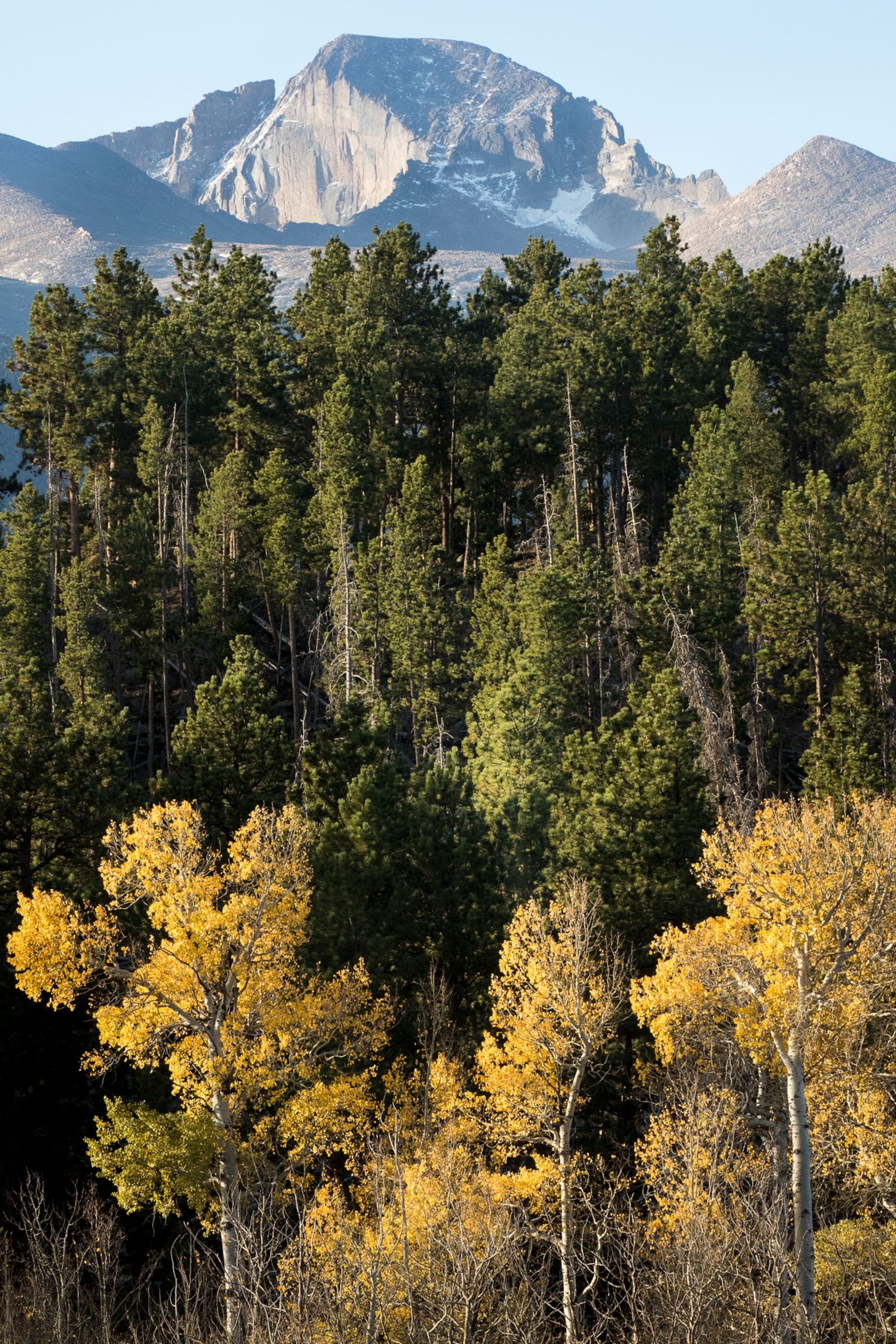A view of mountains in Colorado.