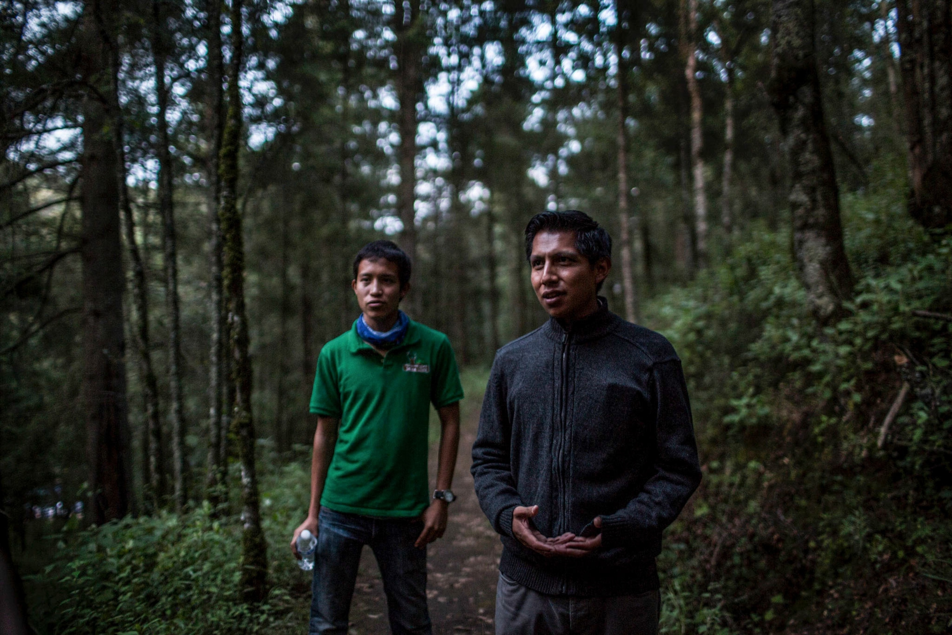 two guides leading a tour