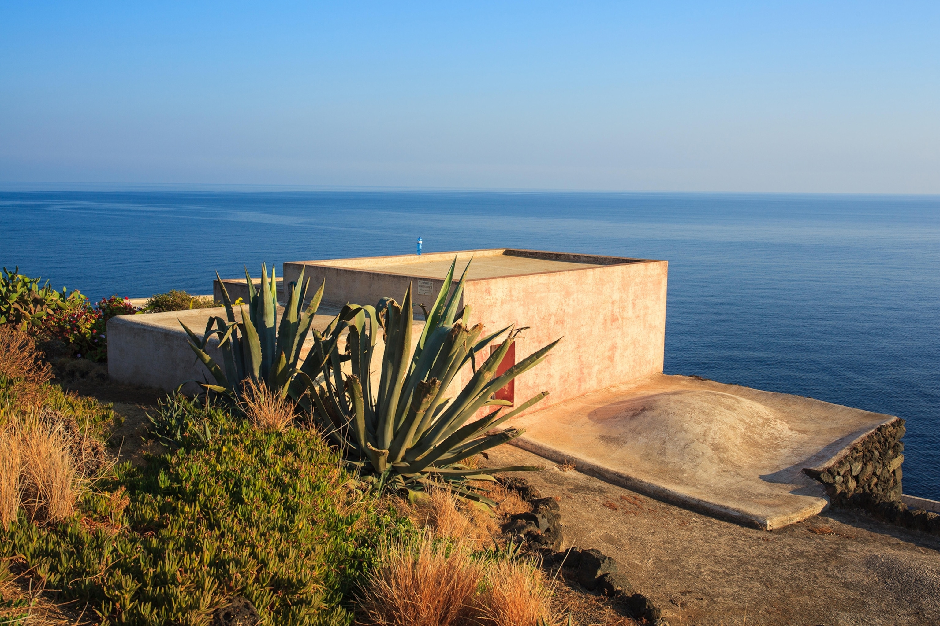 View of tipycal Dammuso in Pantelleria, Sicily