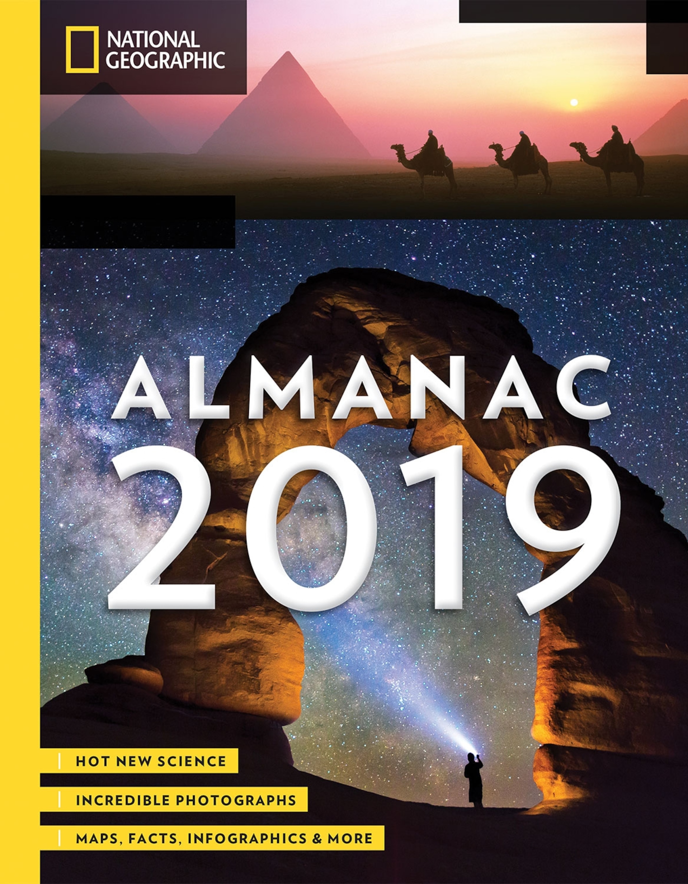 cover art for National Geographic's Almanac 2019.