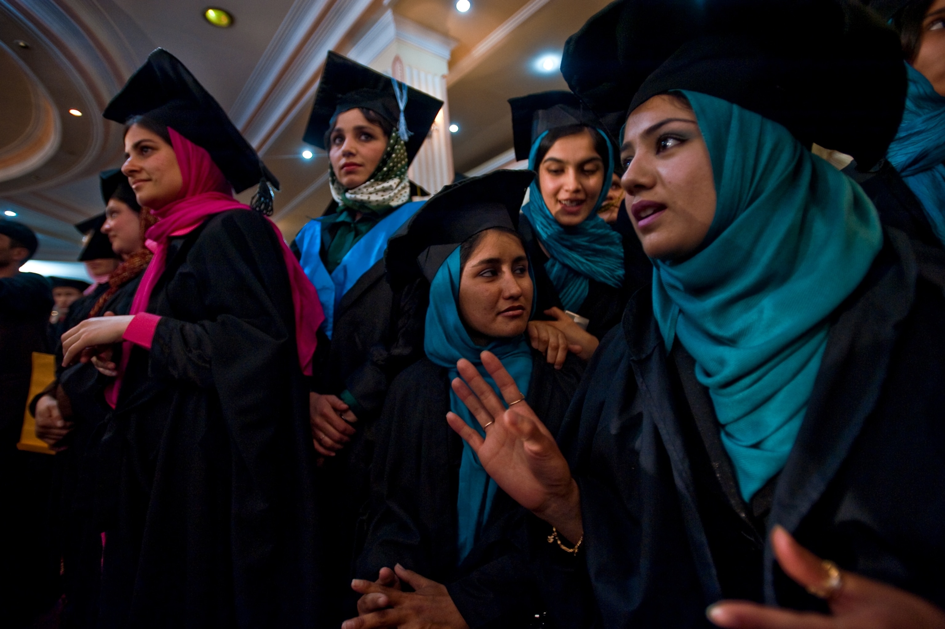 Afghan women graduating from Kabul University