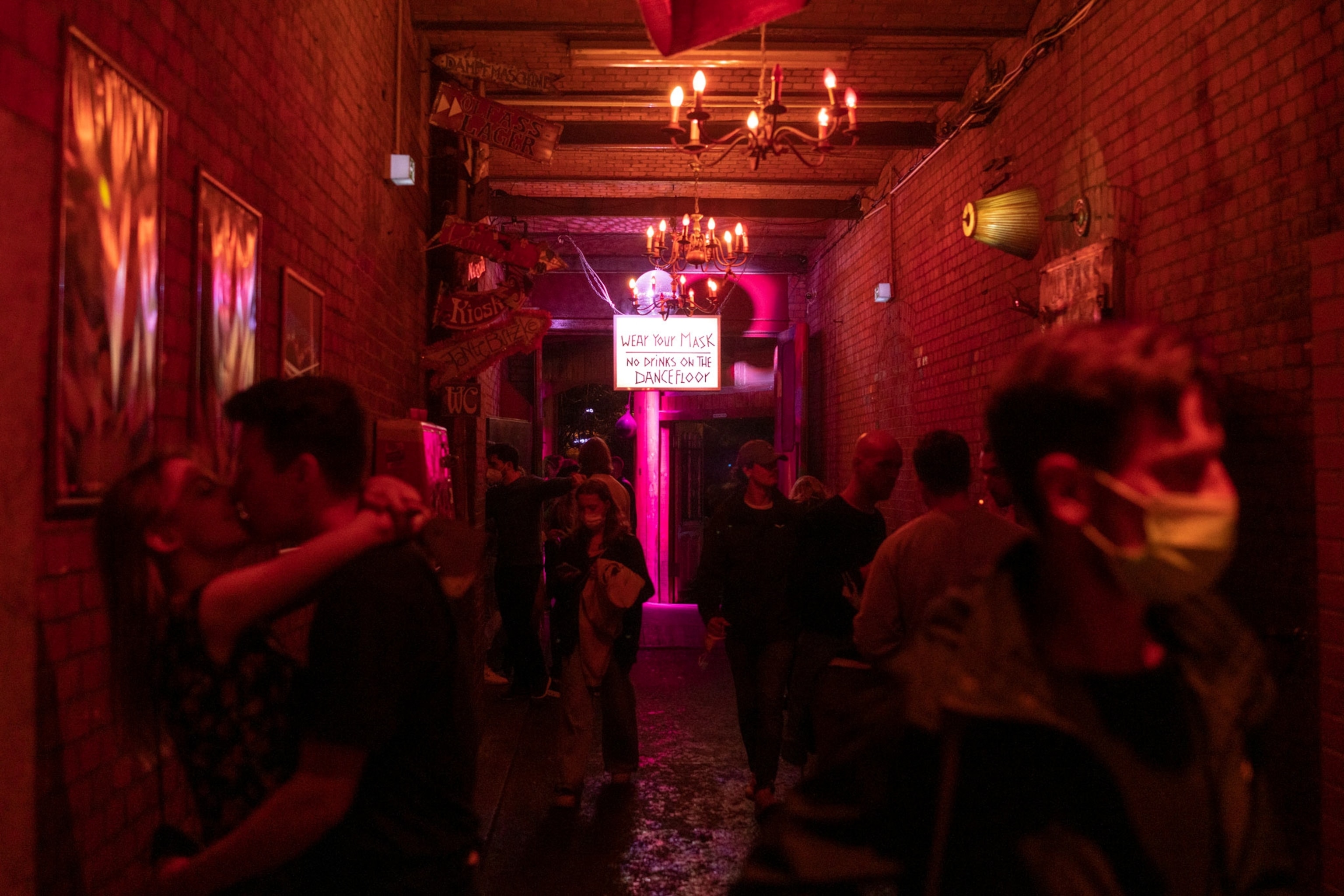 party goers attend a club in Berlin