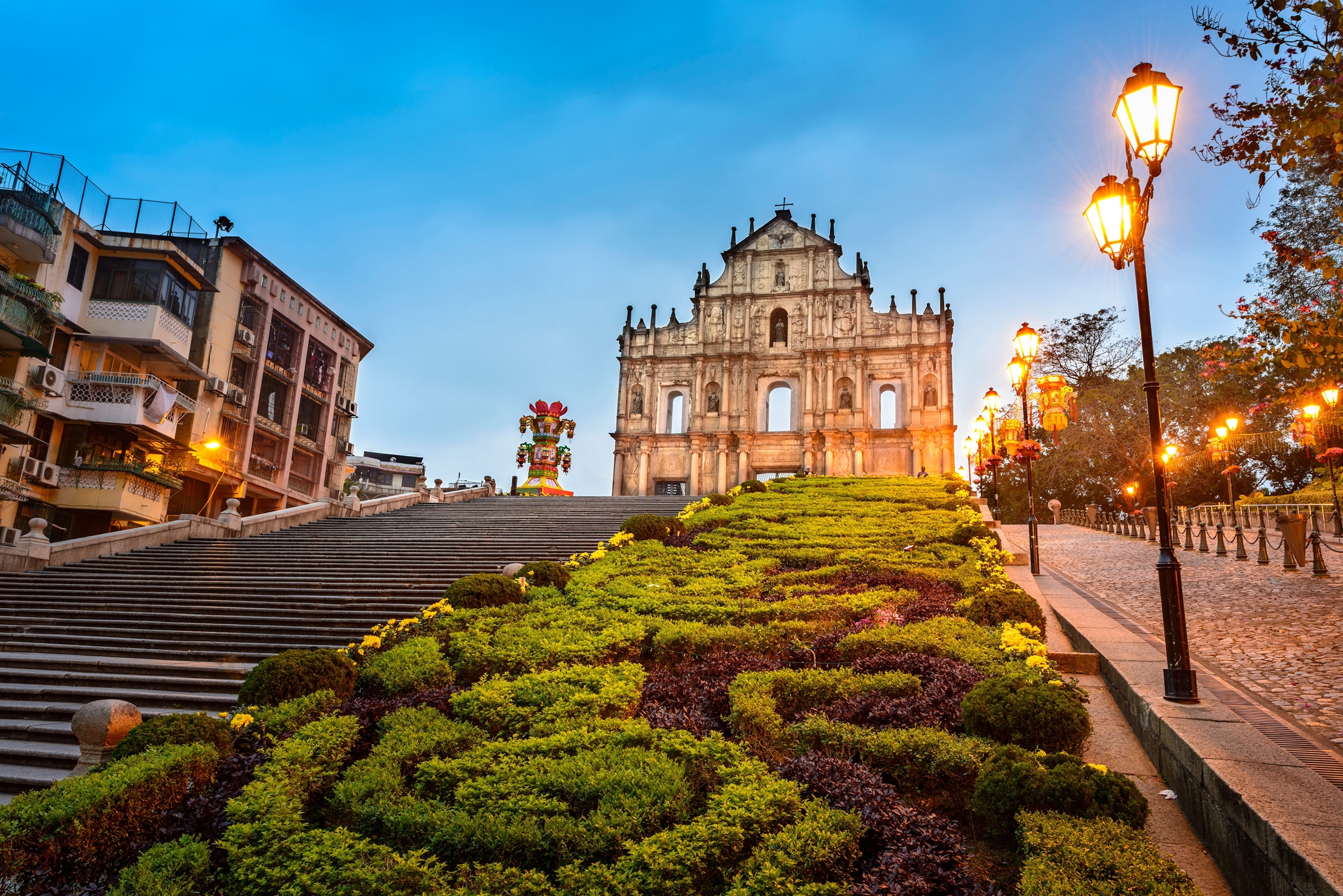 the ruins of St. Paul's cathedral in Macao, China