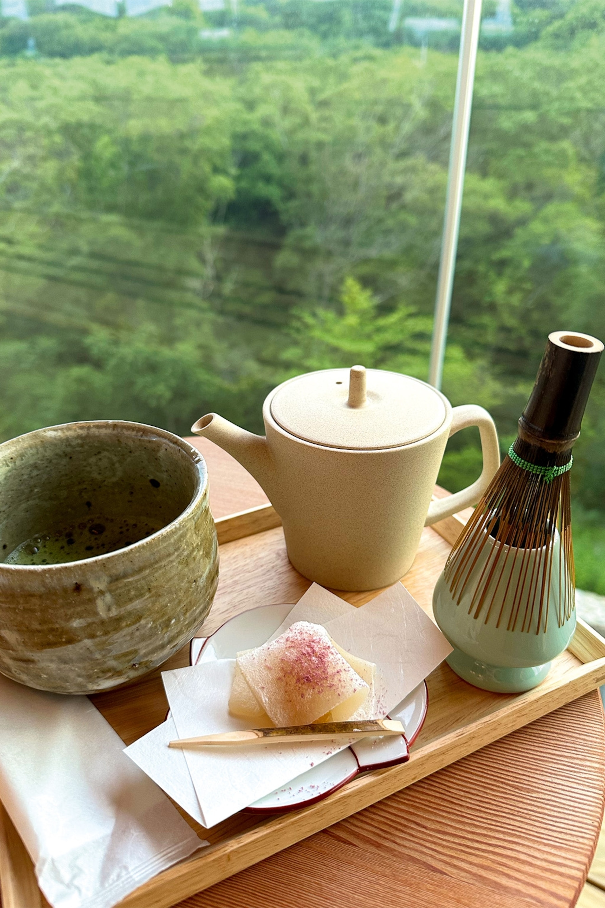A matcha tea break.