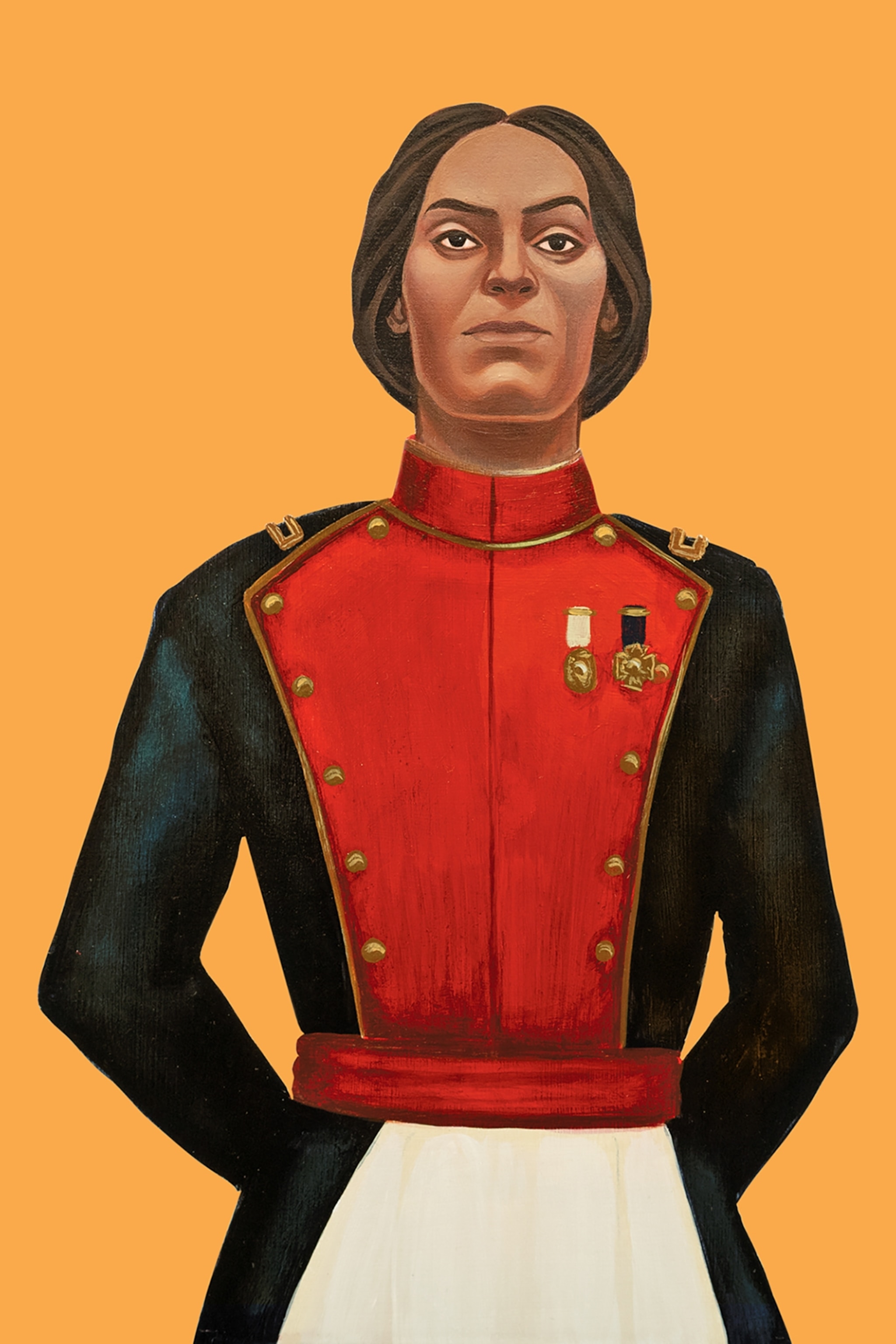 a Spanish commander standing tall in uniform