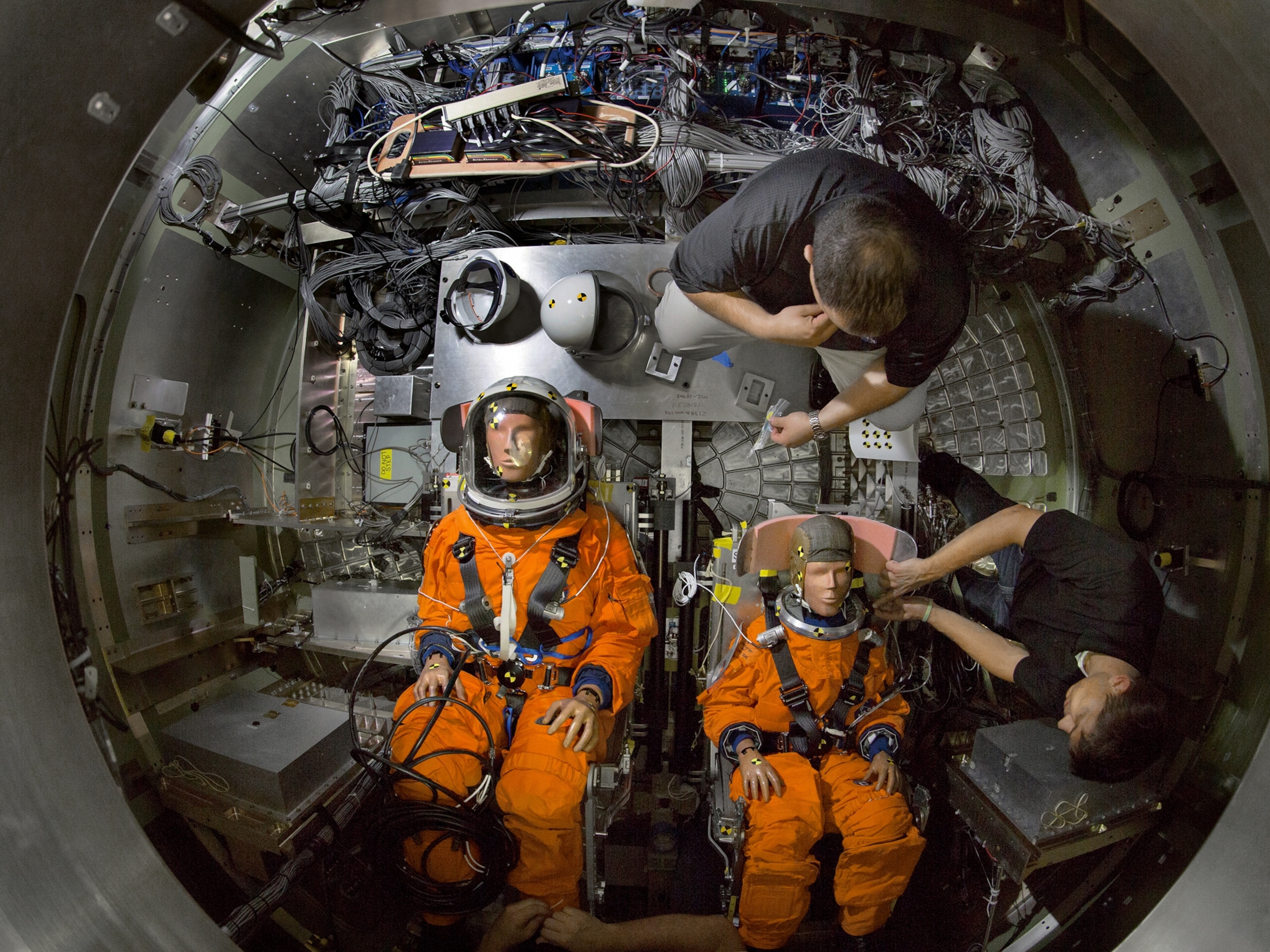 test dummies in an Orion model