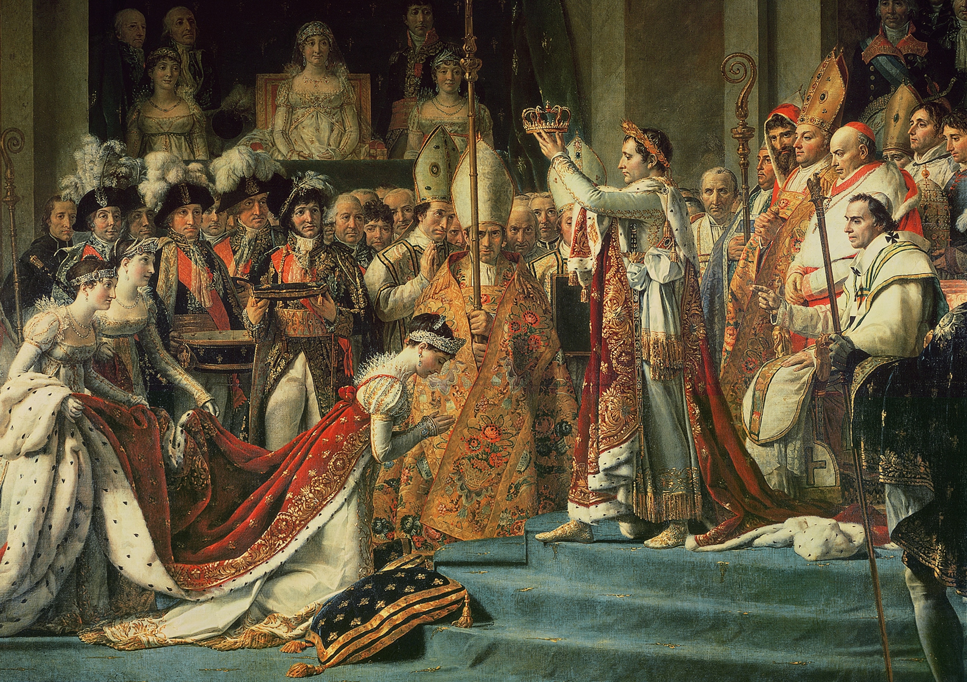 The consecration of the Emperor Napoleon I and Coronation of the Empress Josephine in Notre Dame Cathedral.