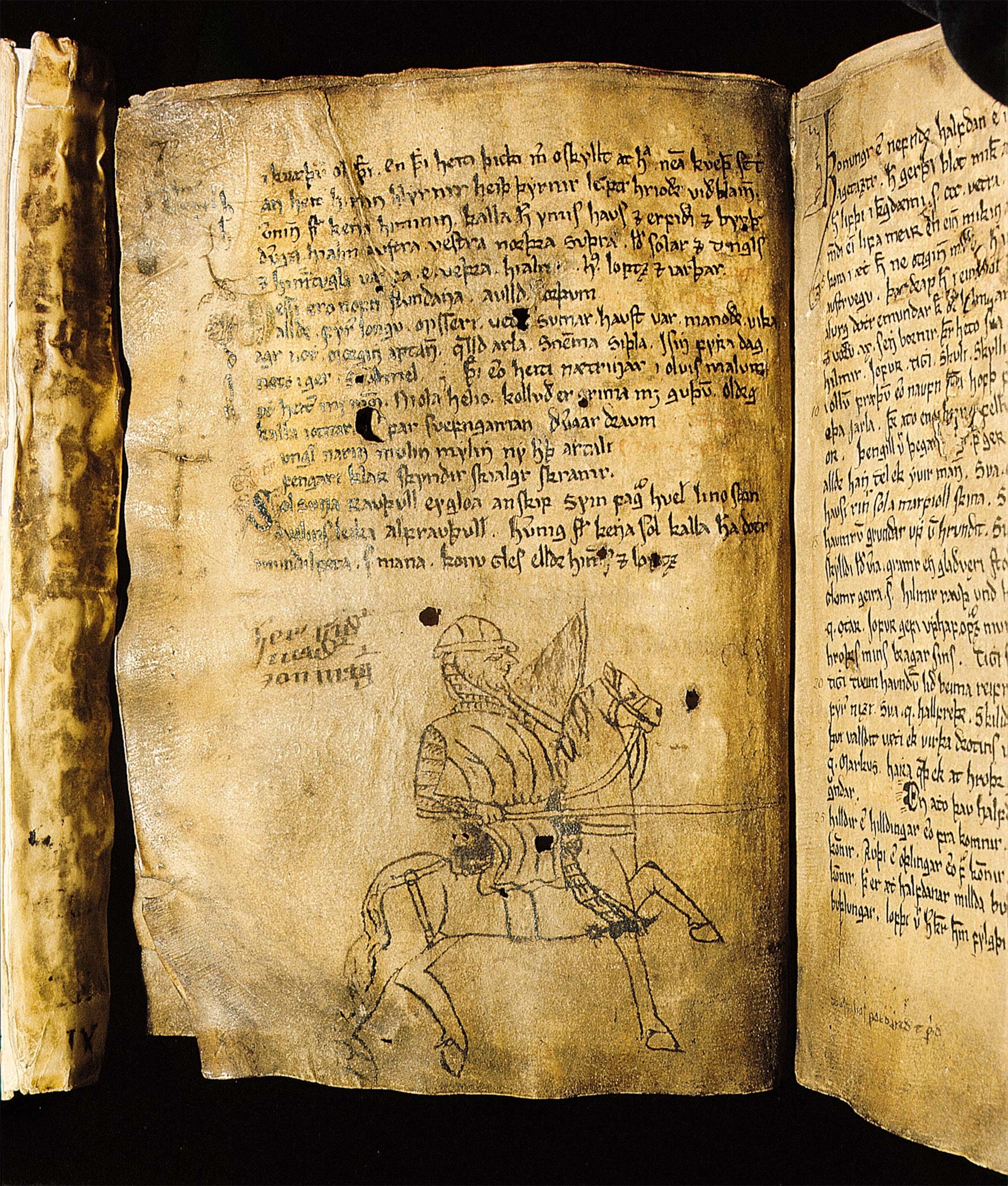 Historians often consult Viking sagas, like this 13th-century text by Icelandic chieftain Snorri Sturluson.