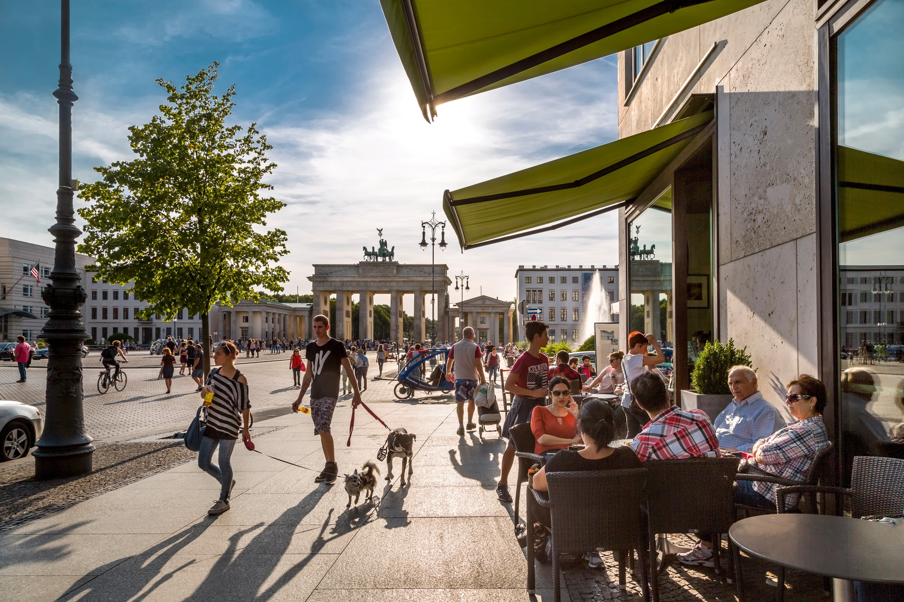 Enjoy views of Brandenburg Gate, a neoclassical symbol of German unity in Mitte, from cafes on Pariser Platz.