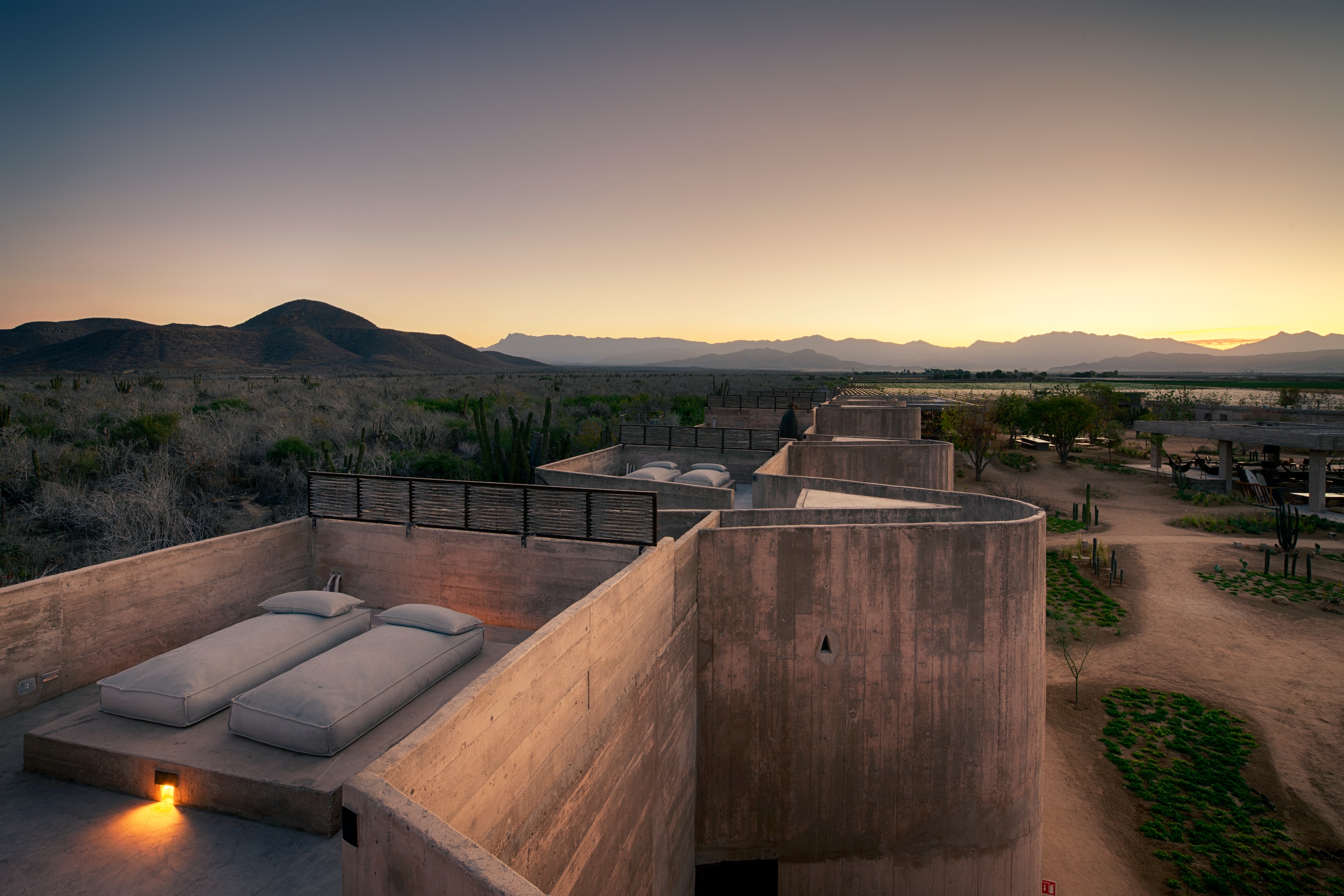 the exterior sleeping pads at the Paradero hotel