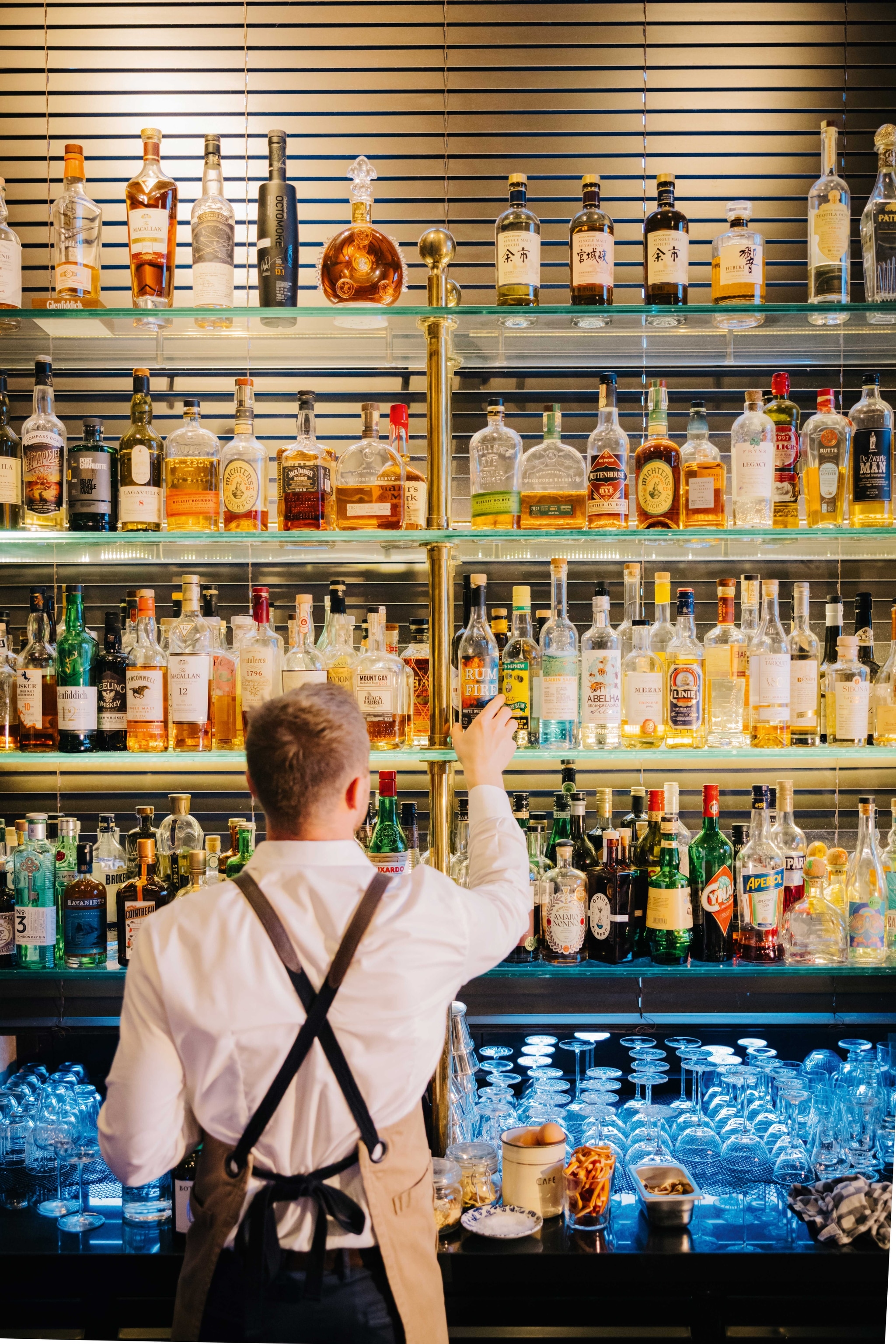 A barman at The Cobbler, the cocktail bar of 1898 The Post hotel.