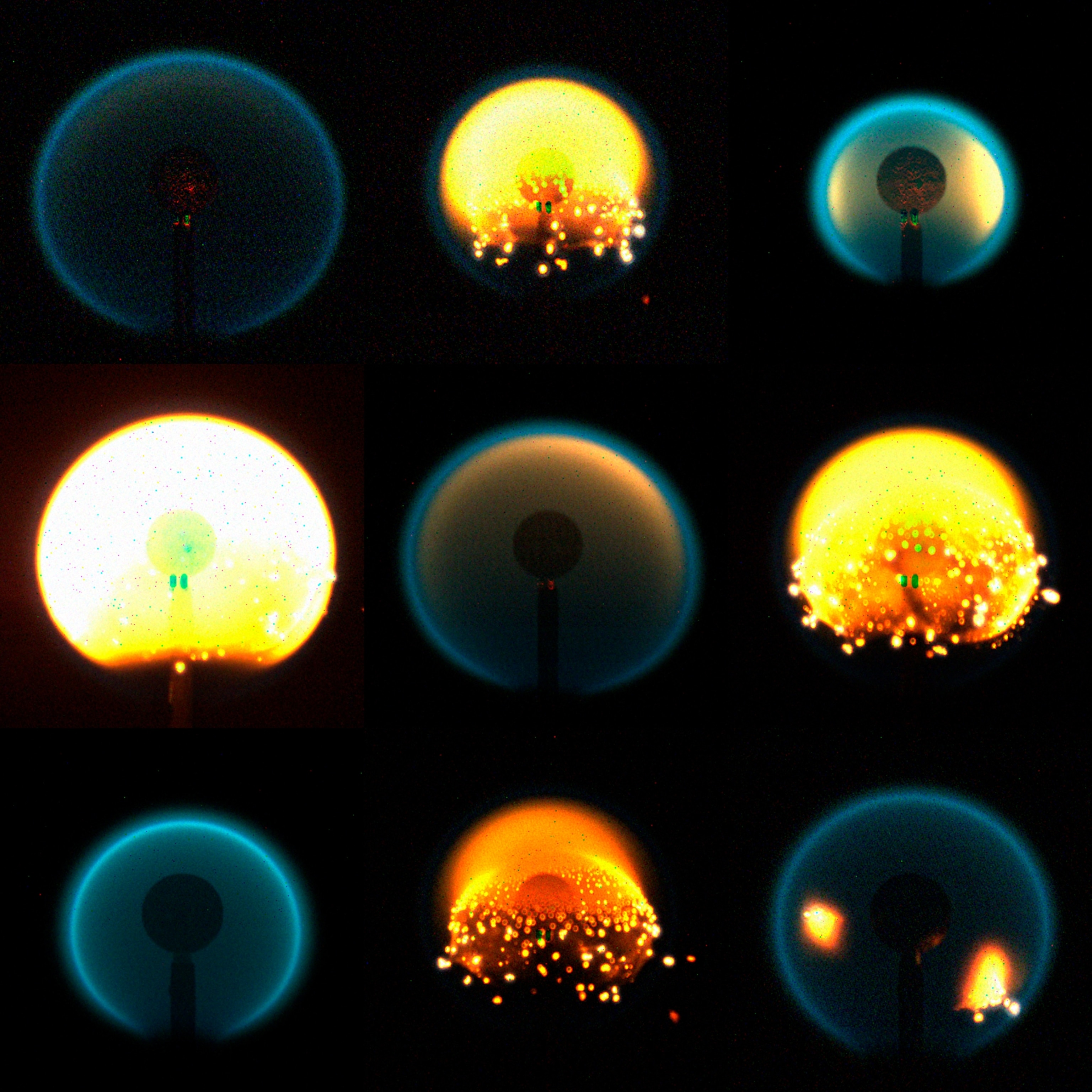 Picture of spherical flames